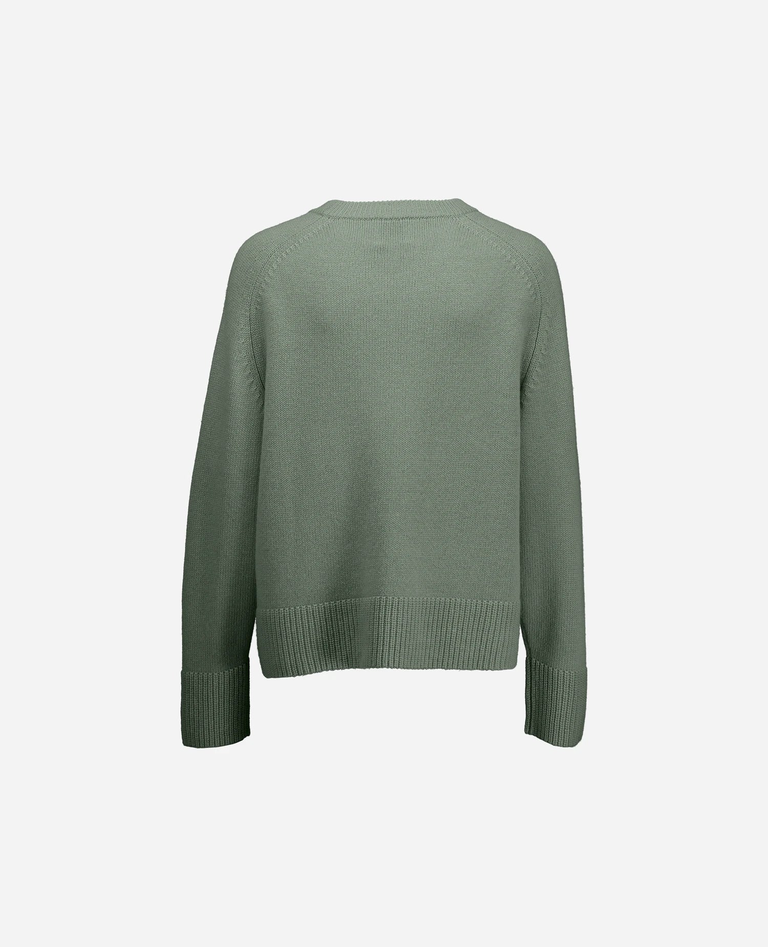255-17002-31_4 - Allude - 30% Cashmere 70% Wolle Active Damen Fall/Winter 2025/2026 Flachstrick Grobstrick Grün Lockerer Schnitt NEW Pullover Rundhals SAPG::255-17002