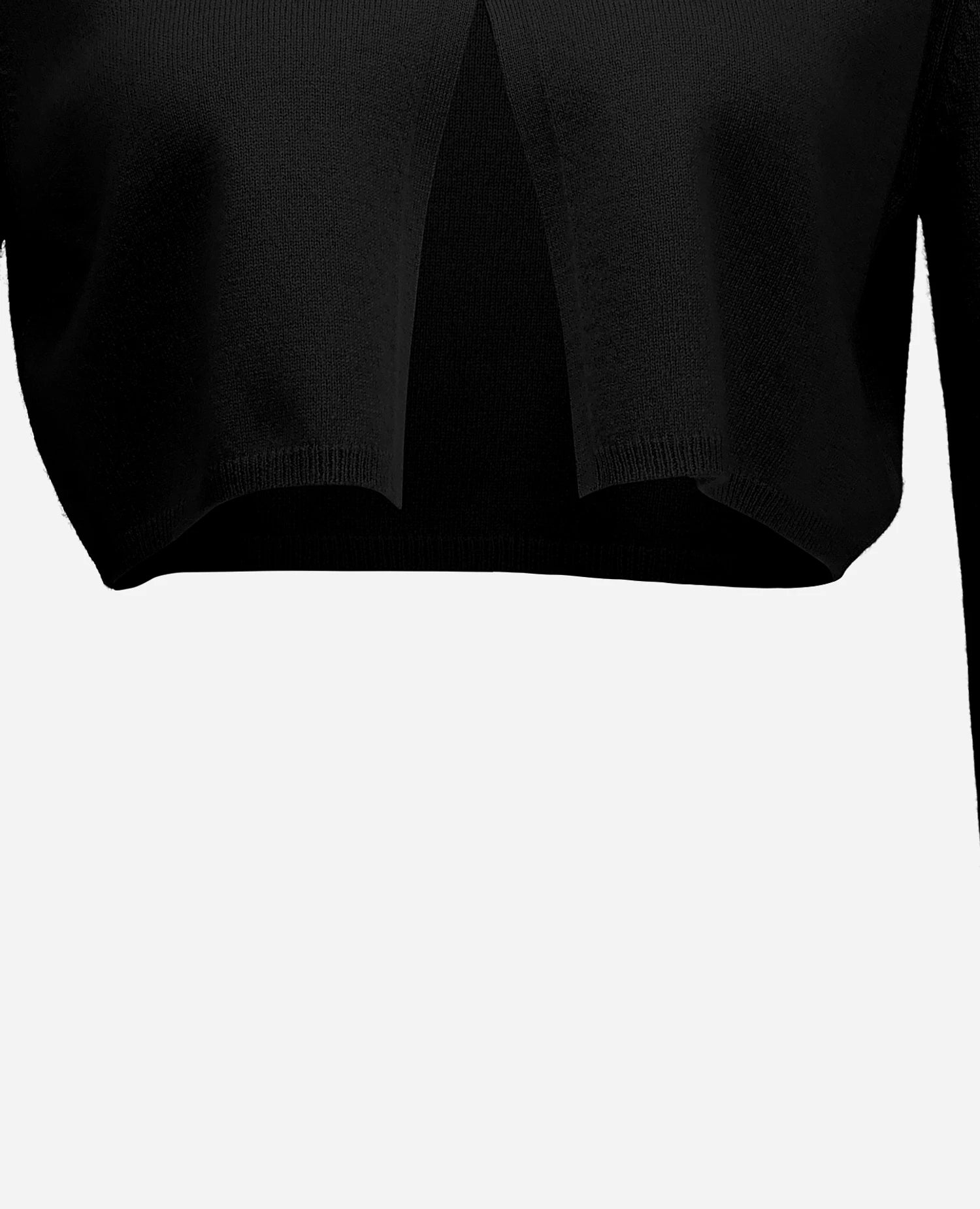 255-17050-90_41 - Allude - 0 30% Cashmere 70% Wolle Active Damen Fall/Winter 2025/2026 Feinstrick Flachstrick Kastiger Schnitt NEW SAPG::255-17050 Schwarz Strickjacke