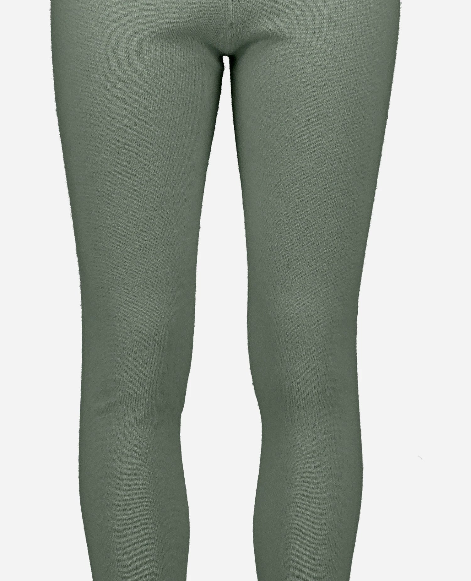 255-17053-31_41 - Allude - 0 30% Cashmere 70% Wolle Active Damen Enger Schnitt Fall/Winter 2025/2026 Feinstrick Flachstrick Grün Leggings NEW SAPG::255-17053