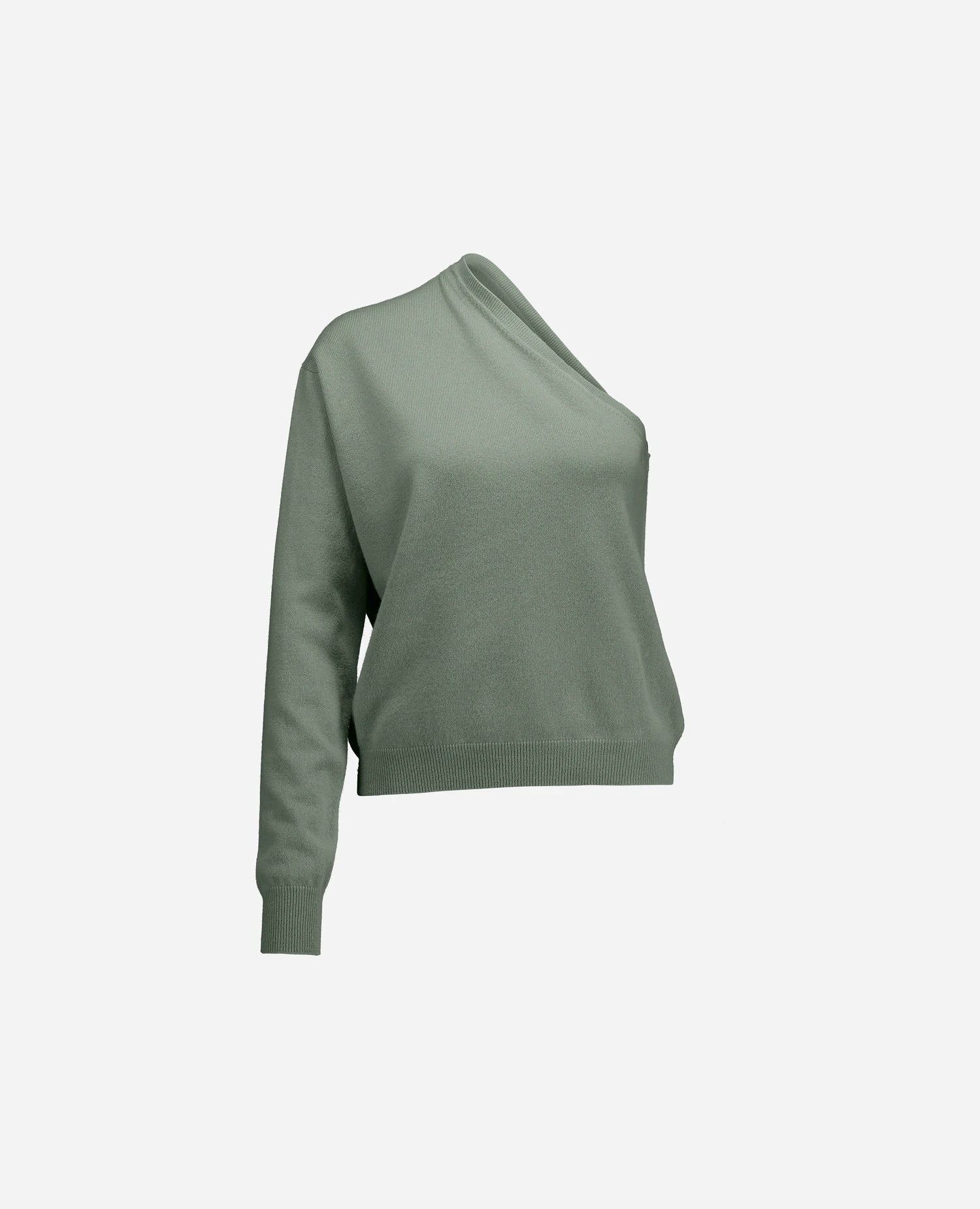 255-17091-31_3 - Allude - 30% Cashmere 70% Wolle Active Damen Fall/Winter 2025/2026 Feinstrick Flachstrick Grün Lockerer Schnitt NEW Pullover Rundhals SAPG::255-17091