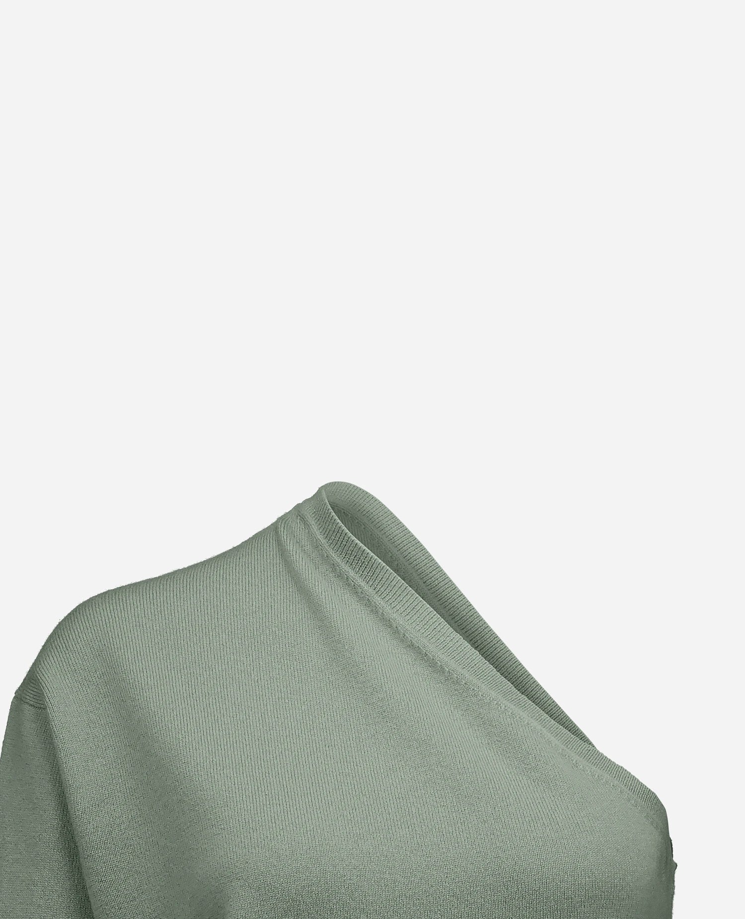 255-17091-31_40 - Allude - 30% Cashmere 70% Wolle Active Damen Fall/Winter 2025/2026 Feinstrick Flachstrick Grün Lockerer Schnitt NEW Pullover Rundhals SAPG::255-17091