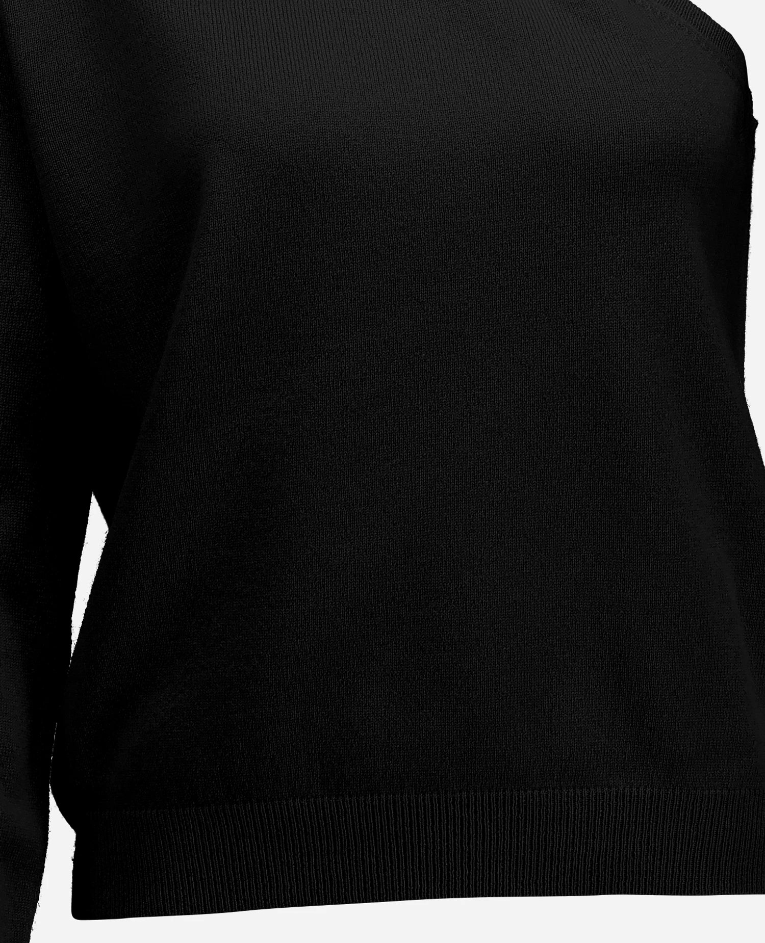255-17091-90_41 - Allude - 30% Cashmere 70% Wolle Active Damen Fall/Winter 2025/2026 Feinstrick Flachstrick Lockerer Schnitt NEW Pullover Rundhals SAPG::255-17091 Schwarz