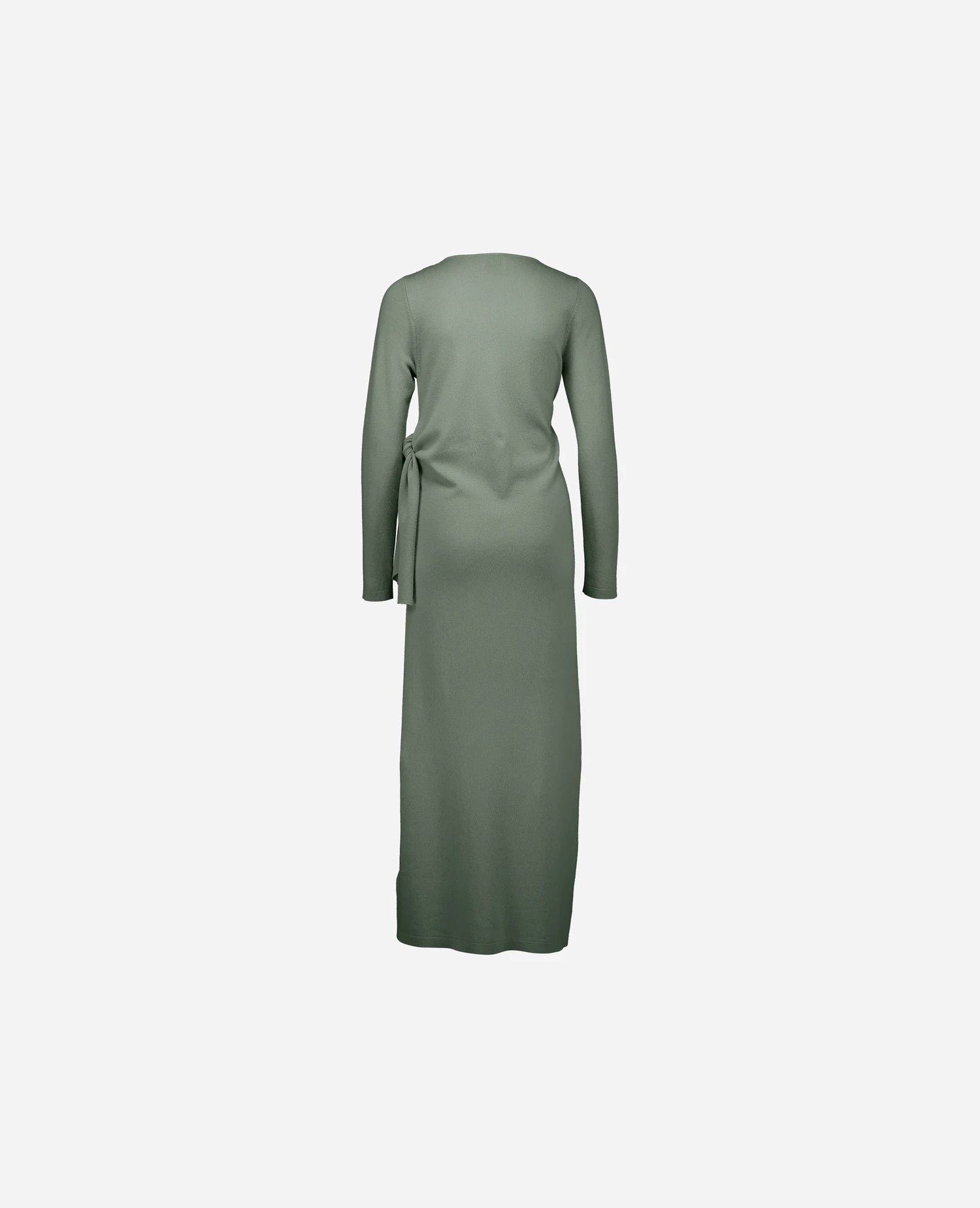 255-17094-31_4 - Allude - 30% Cashmere 70% Wolle Active Damen Enger Schnitt Fall/Winter 2025/2026 Feinstrick Flachstrick Grün Kleid NEW Rundhals SAPG::255-17094