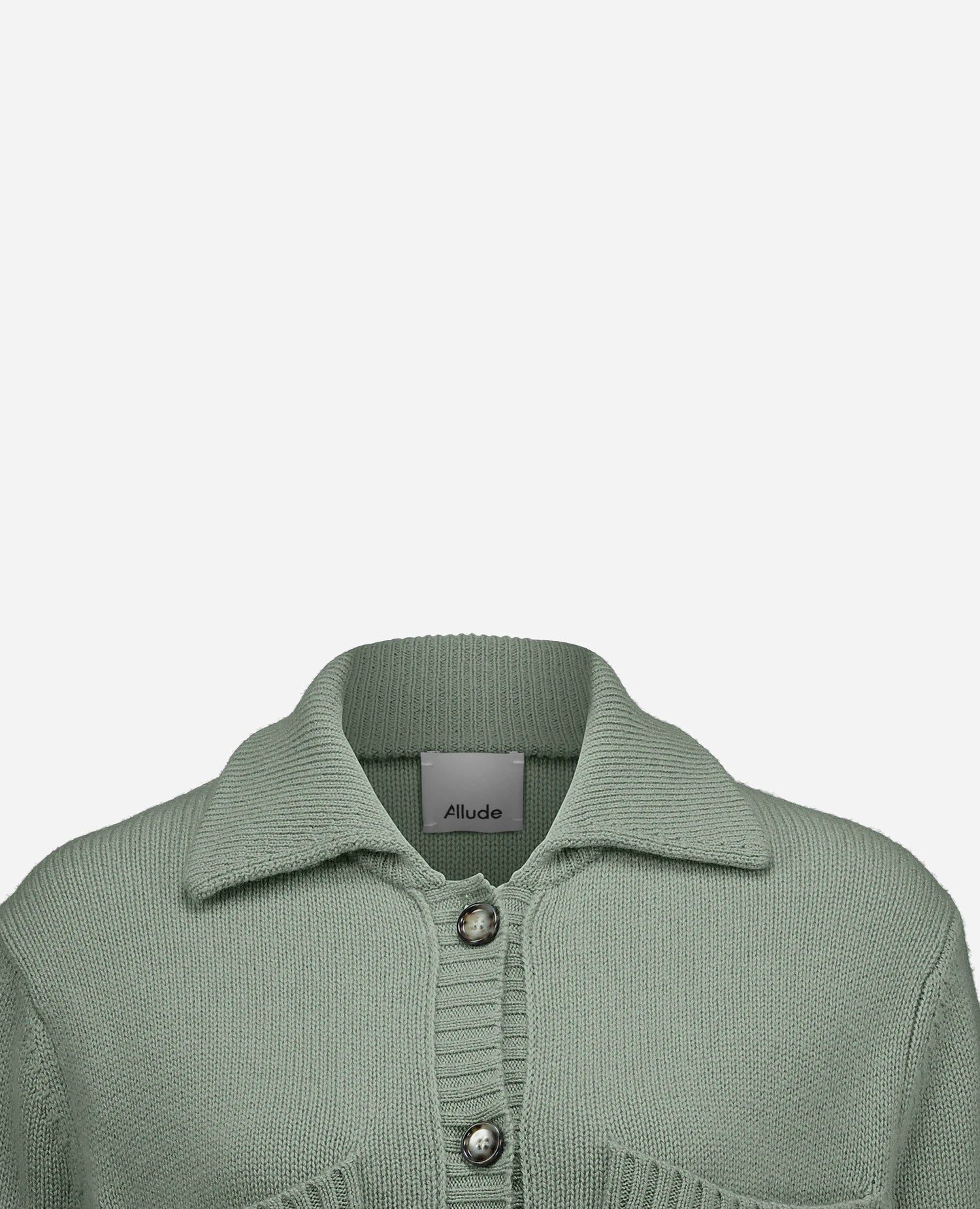 255-17101-31_40 - Allude - 0 30% Cashmere 70% Wolle Active Damen Fall/Winter 2025/2026 Flachstrick Grobstrick Grün Lockerer Schnitt NEW Pullover SAPG::255-17101