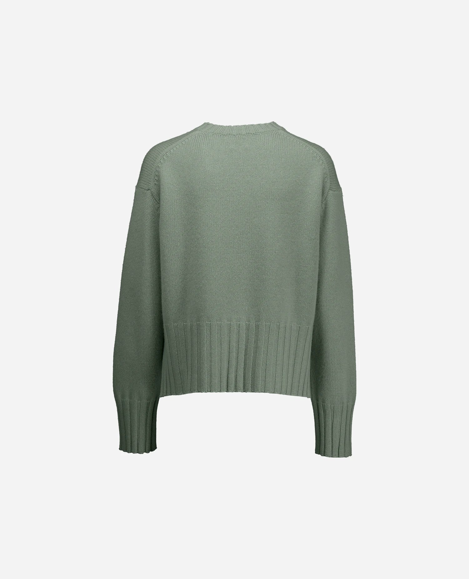 255-17102-31_4 - Allude - 30% Cashmere 70% Wolle Active Damen Fall/Winter 2025/2026 Flachstrick Grobstrick Grün Lockerer Schnitt NEW Pullover Rundhals SAPG::255-17102