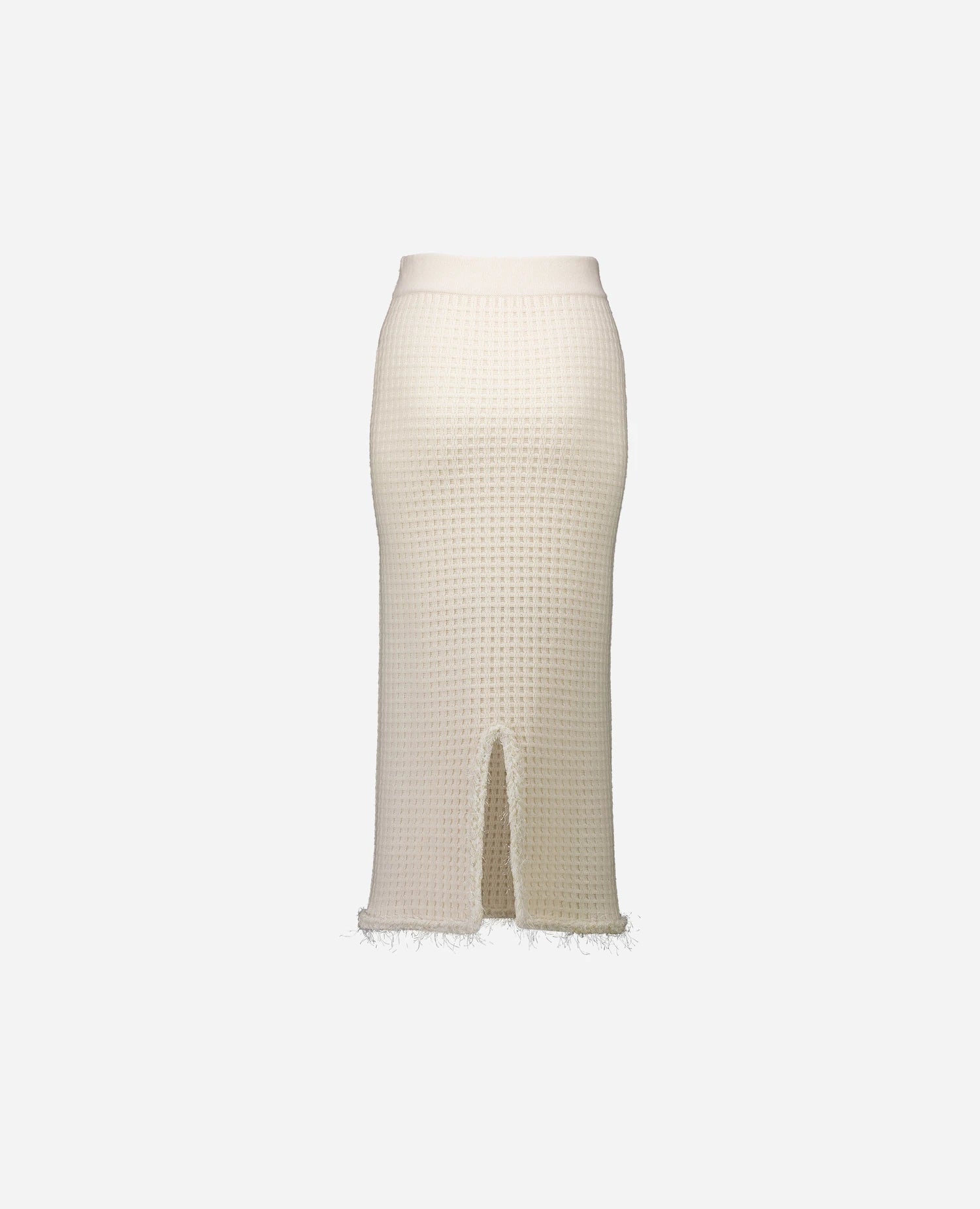 255-17111-41_4 - Allude - 0 30% Cashmere 70% Wolle Active Creme Damen Enger Schnitt Fall/Winter 2025/2026 mittelschwerer Strick NEW Rock SAPG::255-17111 Waffelmuster