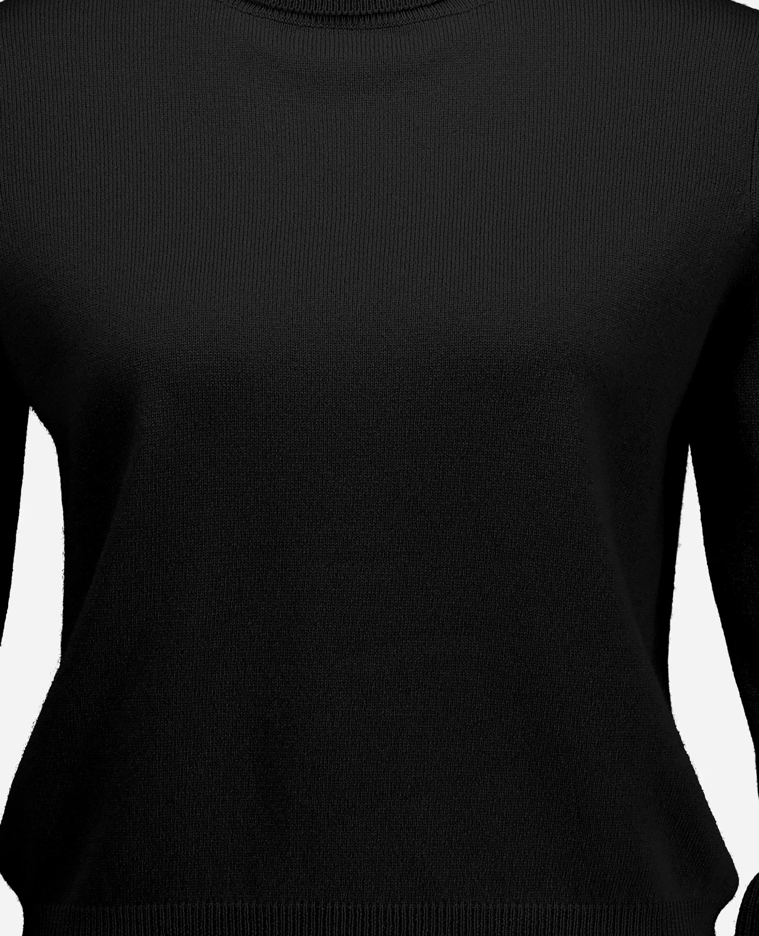 255-17122-90_41 - Allude - 30% Cashmere 70% Wolle Active Damen Fall/Winter 2025/2026 Feinstrick Flachstrick Gerade Passform NEW Pullover Rollkragen SAPG::255-17122 Schwarz