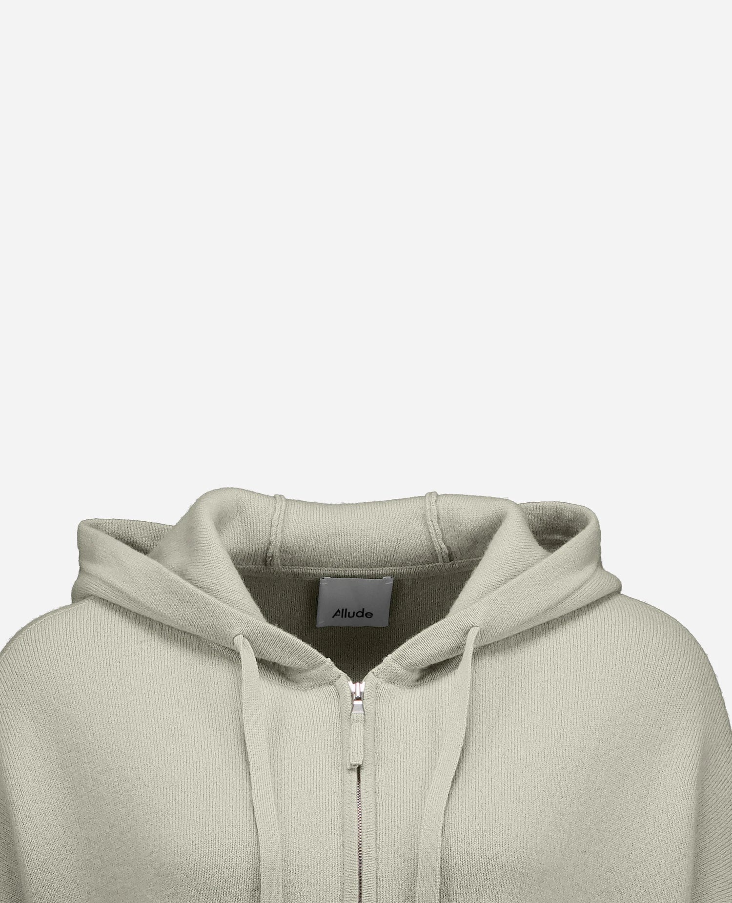255-17607-82_40 - Allude - 0 30% Cashmere 70% Wolle Active Damen Fall/Winter 2025/2026 Grau Jacket Lockerer Schnitt mittelschwerer Strick NEW SAPG::255-17607 Uni Jacquardmuster