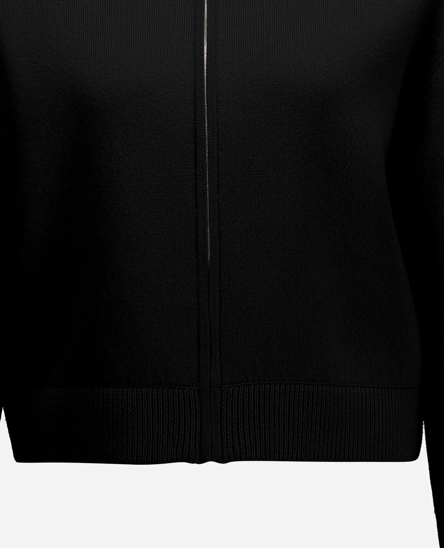 255-17612-90_41 - Allude - 0 30% Cashmere 70% Wolle Active Damen Fall/Winter 2025/2026 Kastiger Schnitt mittelschwerer Strick NEW SAPG::255-17612 Schwarz Strickjacke Uni Jacquardmuster