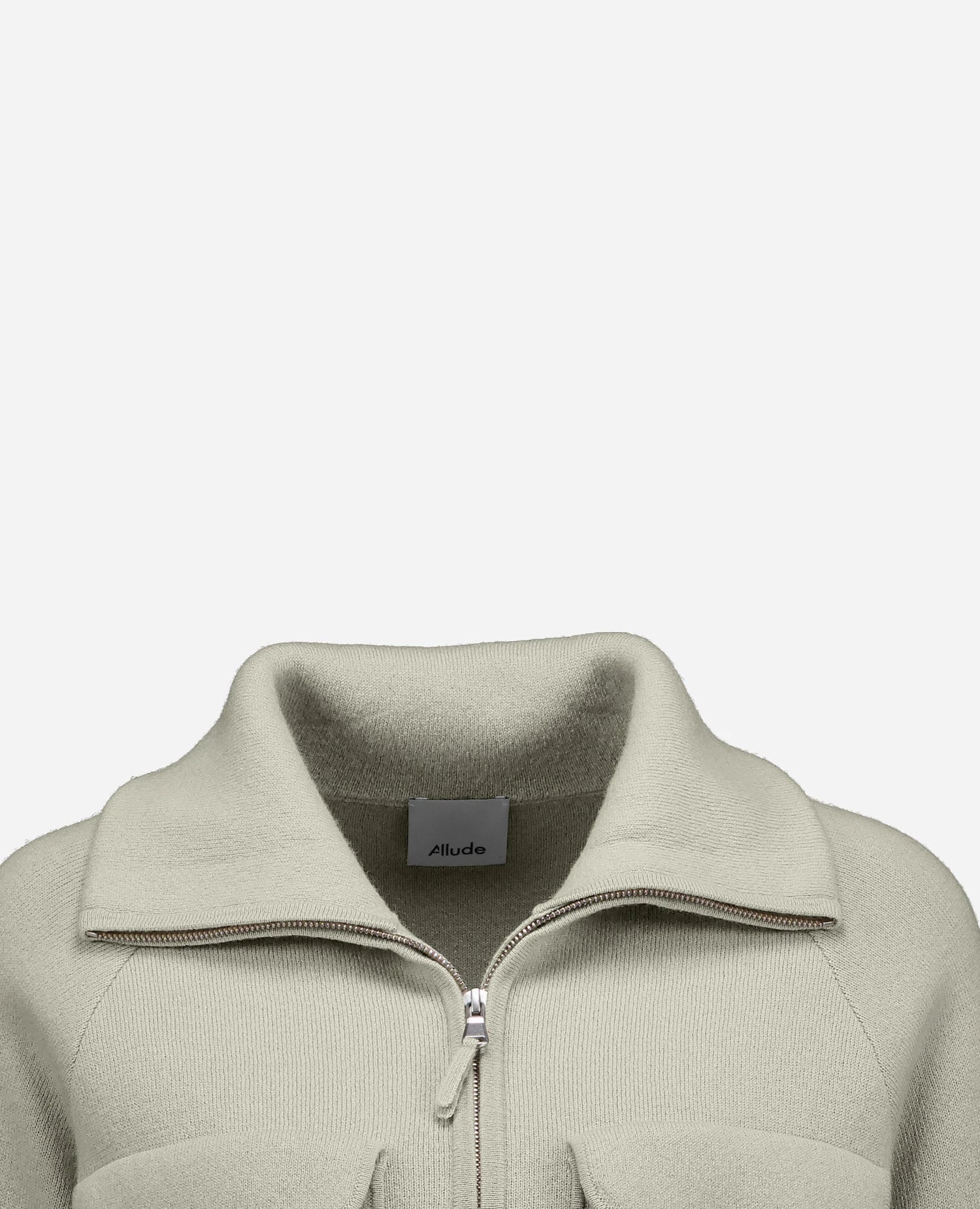 255-17616-82_40 - Allude - 0 30% Cashmere 70% Wolle Active Damen Fall/Winter 2025/2026 Grau Kastiger Schnitt mittelschwerer Strick NEW Pullover SAPG::255-17616 Uni Jacquardmuster