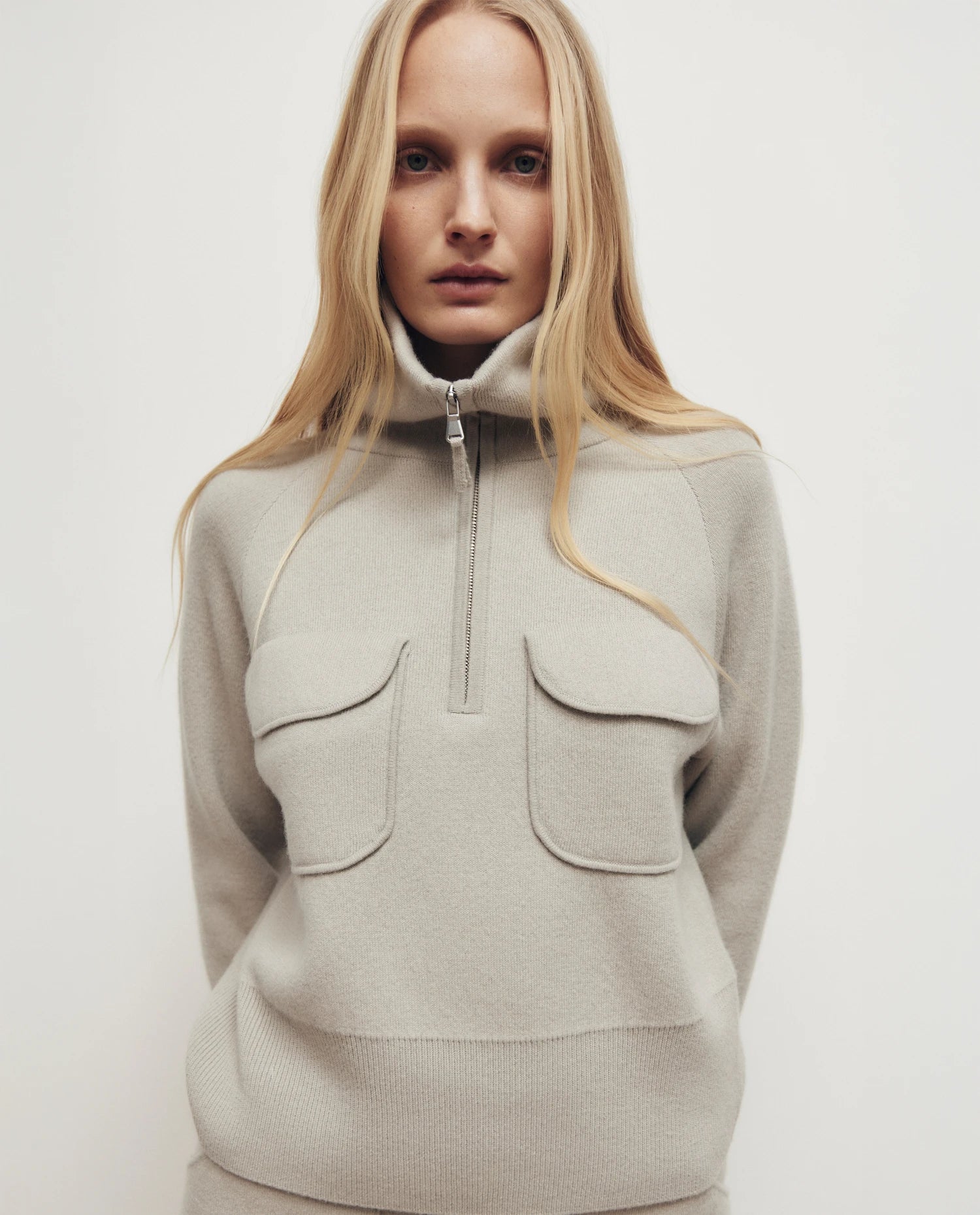 255-17617-82_10 - Allude - 0 30% Cashmere 70% Wolle Active Damen Fall/Winter 2025/2026 Gerade Passform Grau mittelschwerer Strick NEW Rock SAPG::255-17617 Uni Jacquardmuster