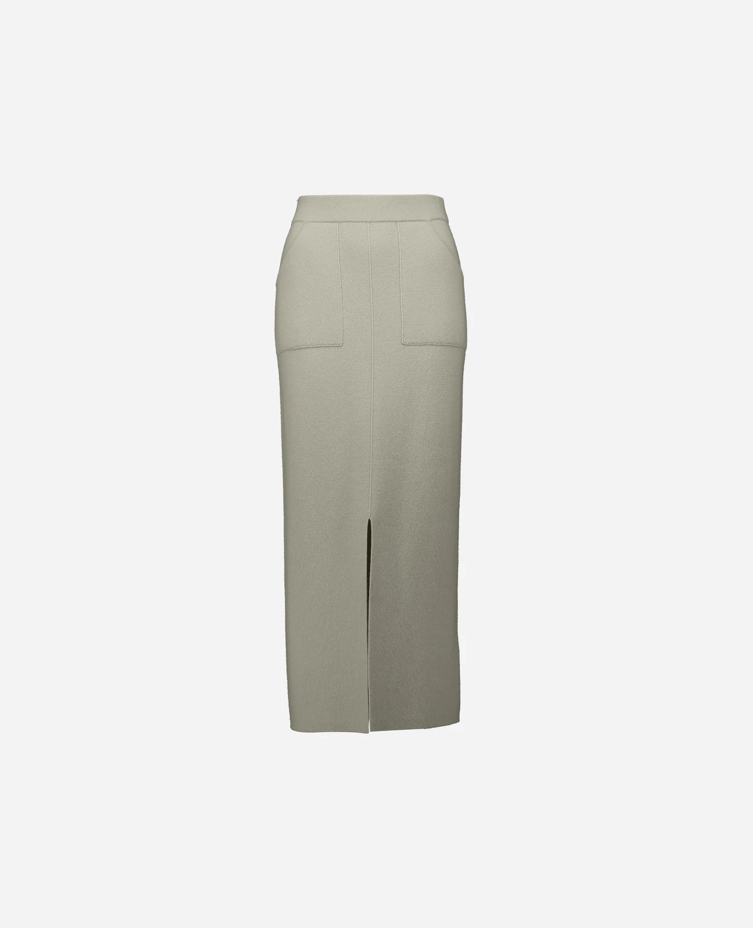 255-17617-82_3 - Allude - 0 30% Cashmere 70% Wolle Active Damen Fall/Winter 2025/2026 Gerade Passform Grau mittelschwerer Strick NEW Rock SAPG::255-17617 Uni Jacquardmuster