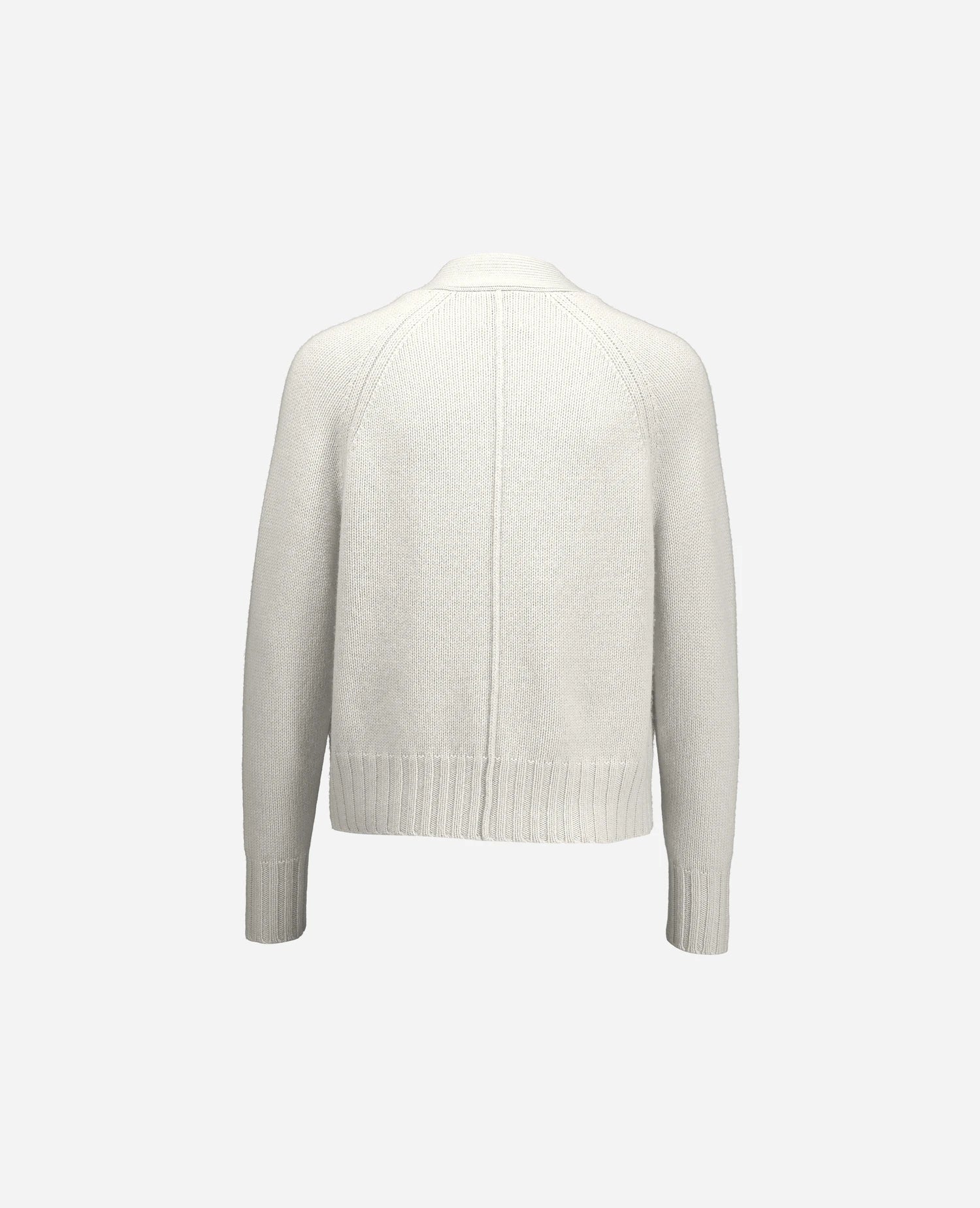 255-17630-40_4 - Allude - 30% Cashmere 70% Wolle Active Damen Fall/Winter 2025/2026 Flachstrick Gerade Passform Grobstrick NEW SAPG::255-17630 Strickjacke V-Ausschnitt Weiß