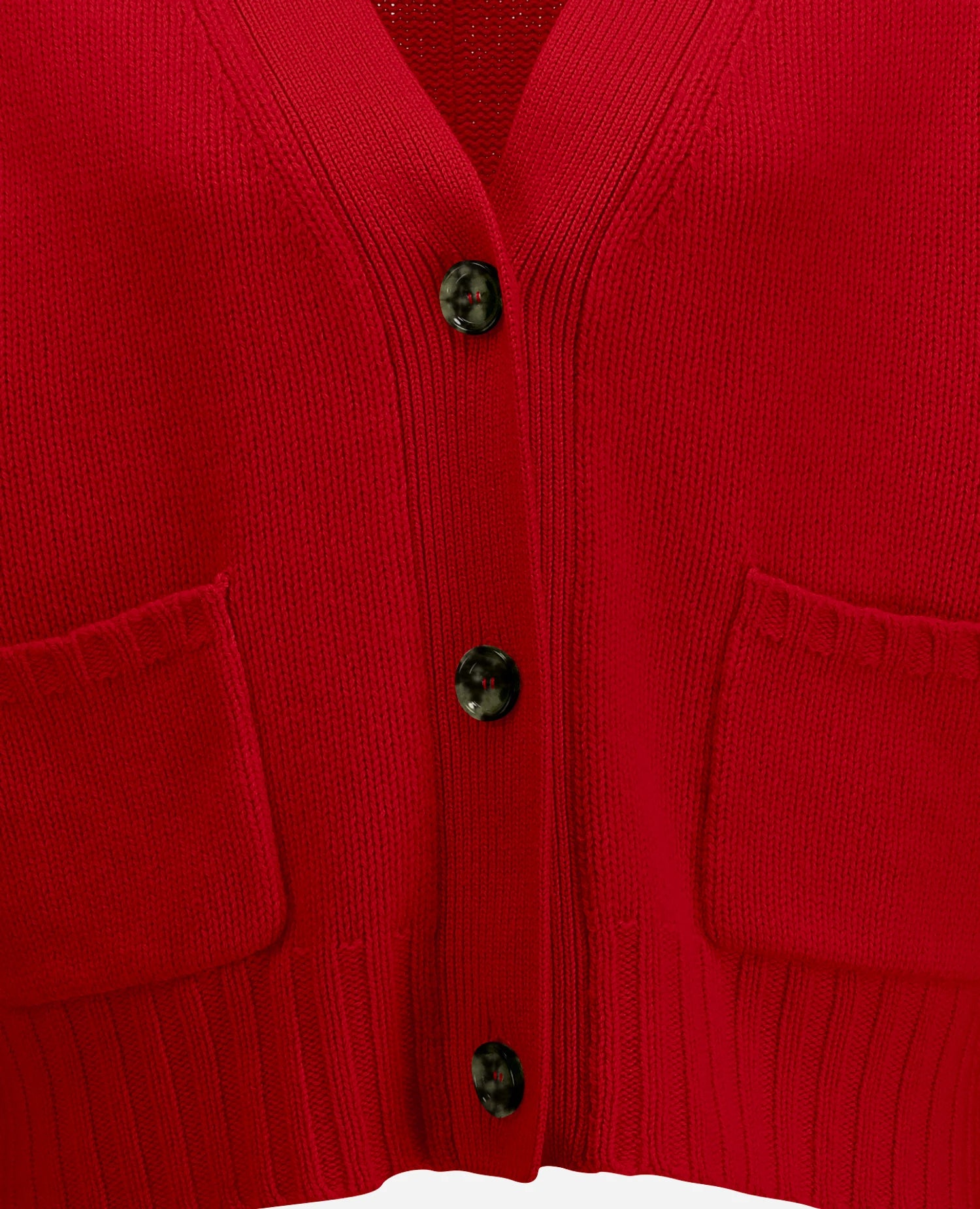 255-17630-64_41 - Allude - 30% Cashmere 70% Wolle Active Damen Fall/Winter 2025/2026 Flachstrick Gerade Passform Grobstrick NEW Rot SAPG::255-17630 Strickjacke V-Ausschnitt