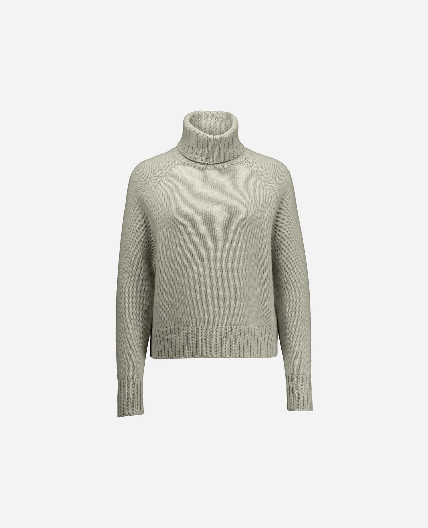 255-17632-82_3 - Allude - 30% Cashmere 70% Wolle Active Damen Fall/Winter 2025/2026 Flachstrick Gerade Passform Grau Grobstrick Pullover Rollkragen SAPG::255-17632