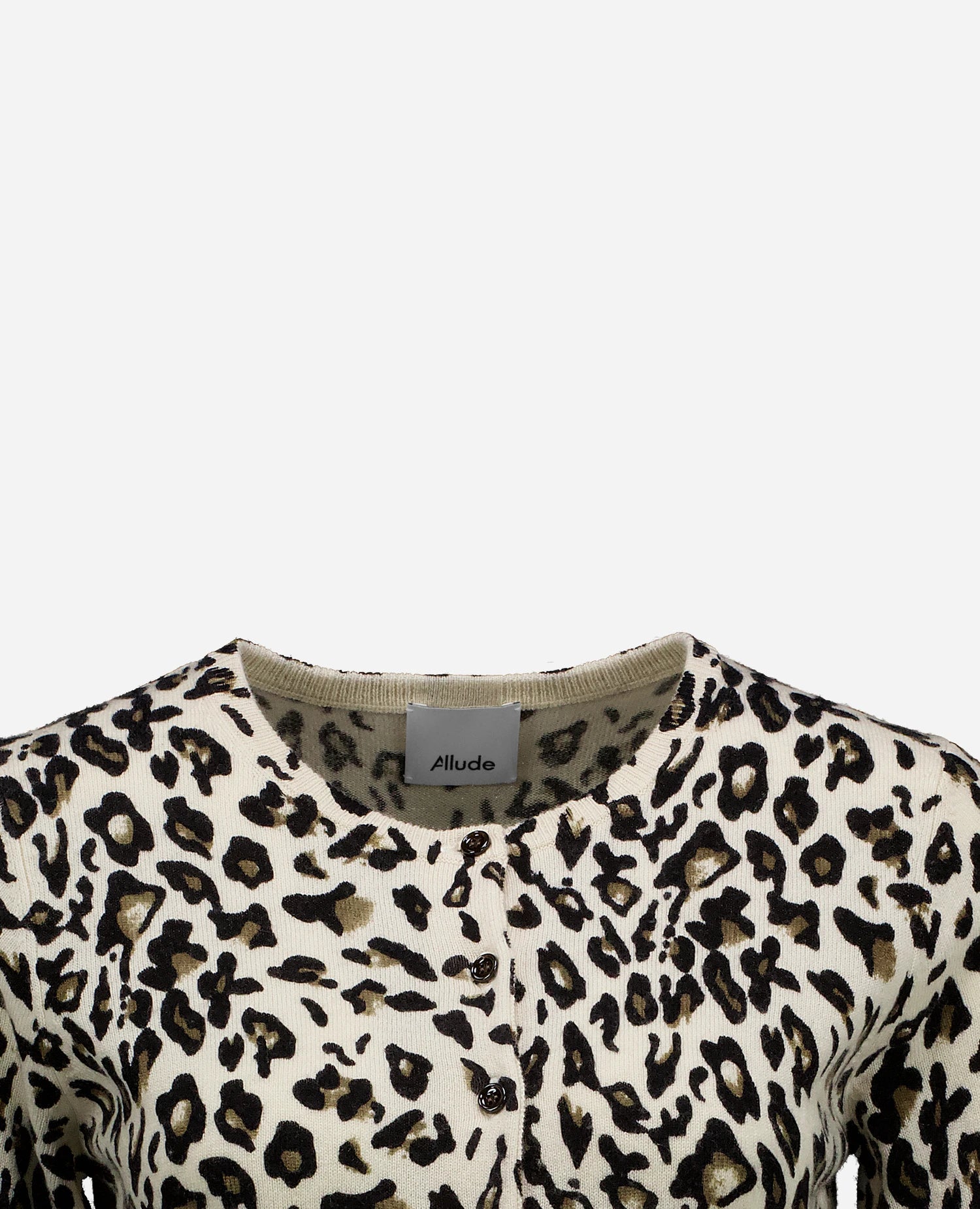 255-17640-original-3 - Allude - 30% Cashmere 70% Wolle Active Damen Enger Schnitt Fall/Winter 2025/2026 Feinstrick Flachstrick NEW Rundhals SAPG::255-17640 Sonstige Strickjacke