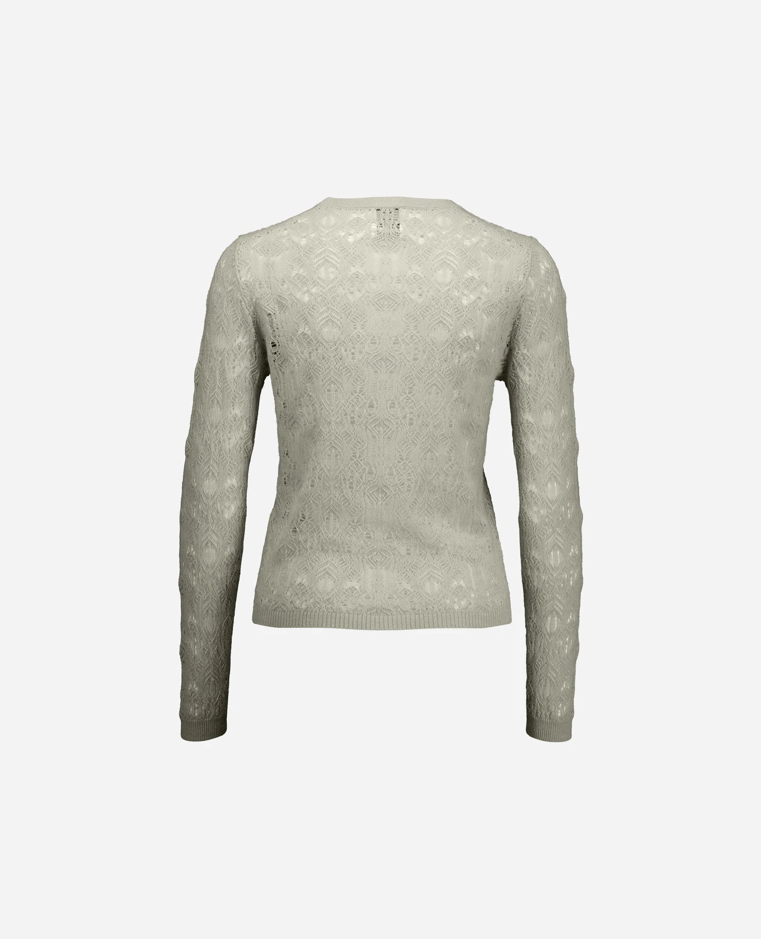 255-17661-82_4 - Allude - 30% Cashmere 70% Wolle Active Ajour-Strick Damen Enger Schnitt Fall/Winter 2025/2026 Feinstrick Grau NEW Pullover Rundhals SAPG::255-17661