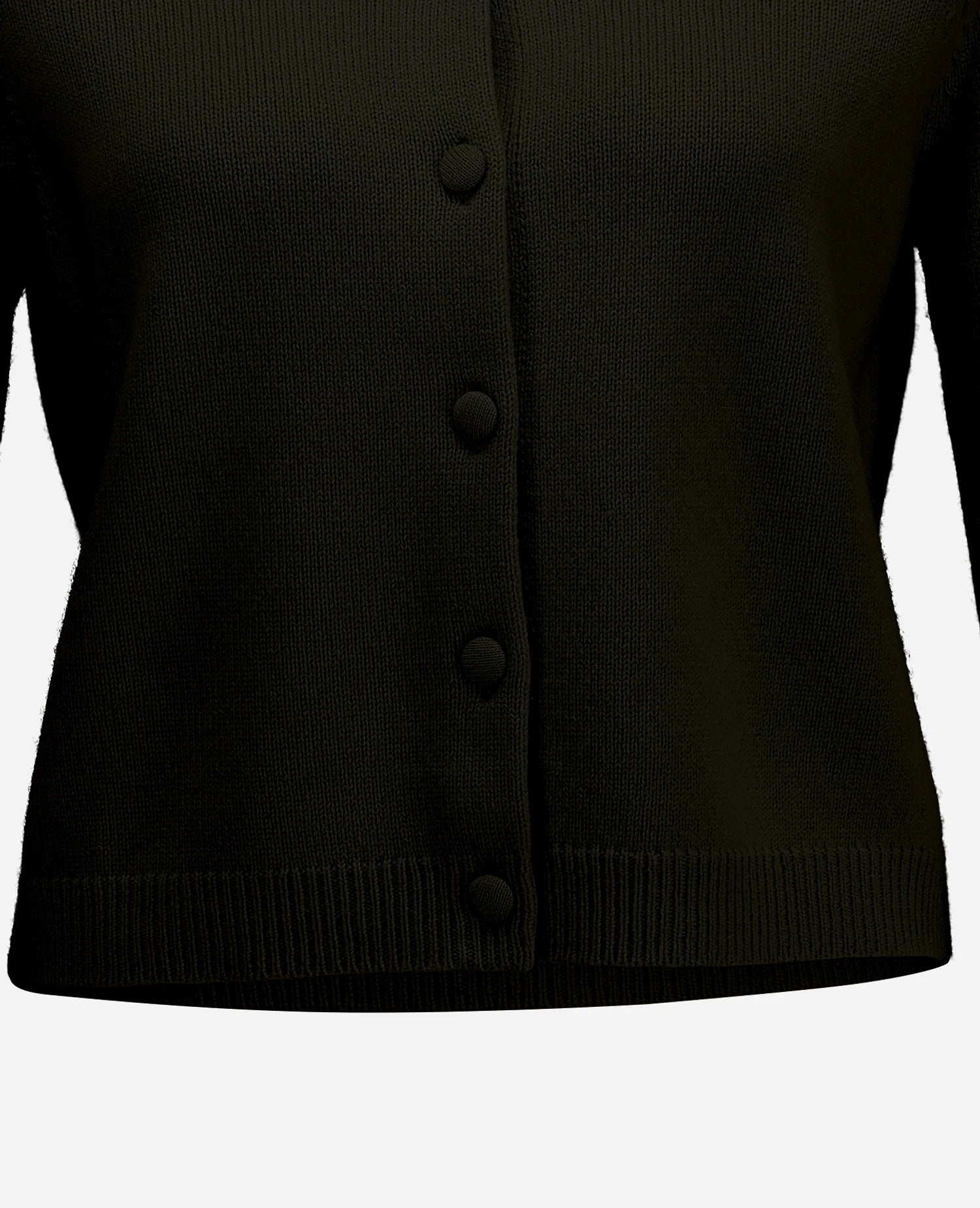 255-17680-38_41 - Allude - 30% Cashmere 70% Wolle Active Damen Fall/Winter 2025/2026 Flachstrick Kastiger Schnitt Khaki mittelschwerer Strick NEW Rundhals SAPG::255-17680 Strickjacke
