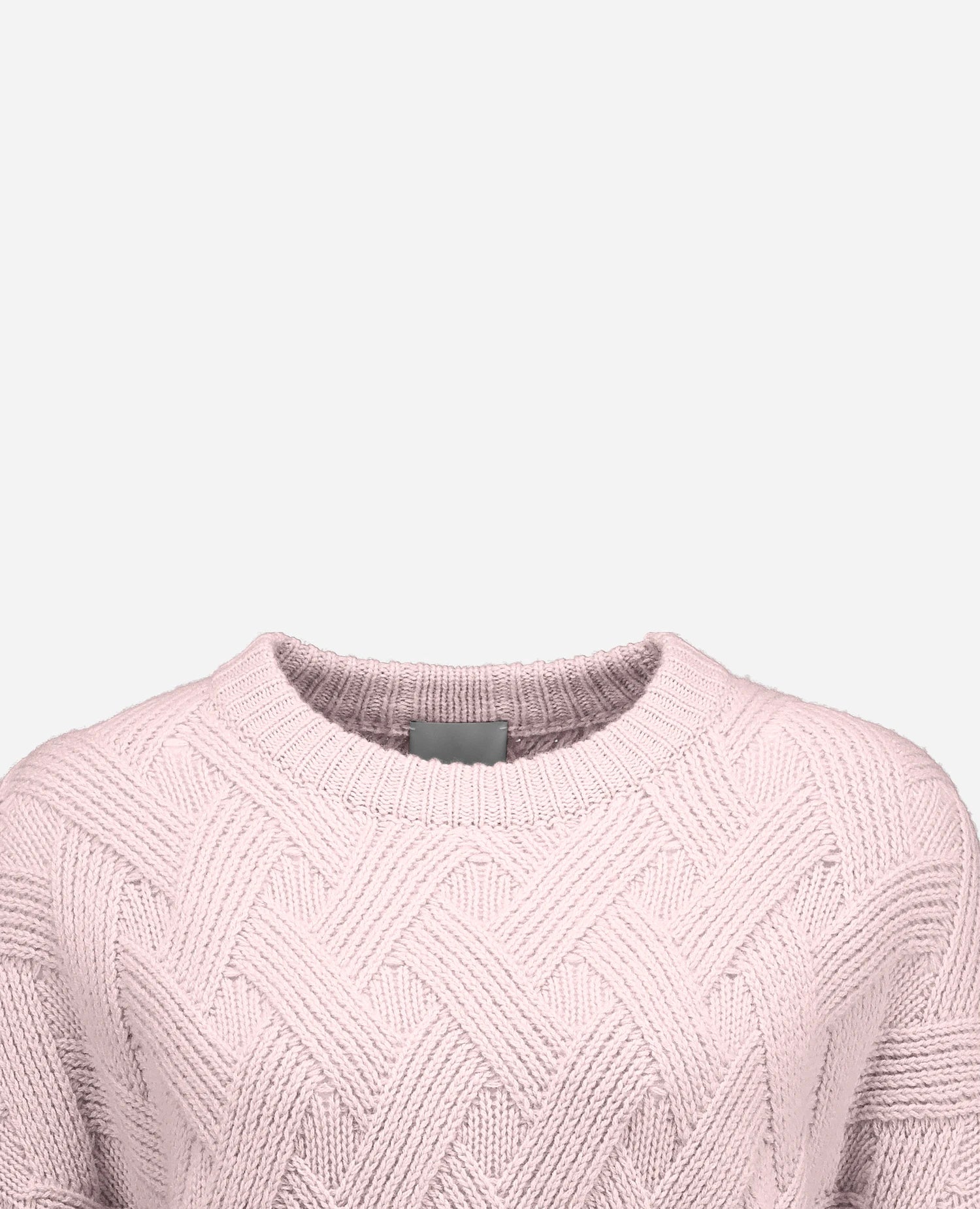 255-17691-60_40 - Allude - 30% Cashmere 70% Wolle Active Damen Fall/Winter 2025/2026 Grobstrick Lockerer Schnitt NEW Pullover Rauten-Strickmuster Rose Rundhals SAPG::255-17691