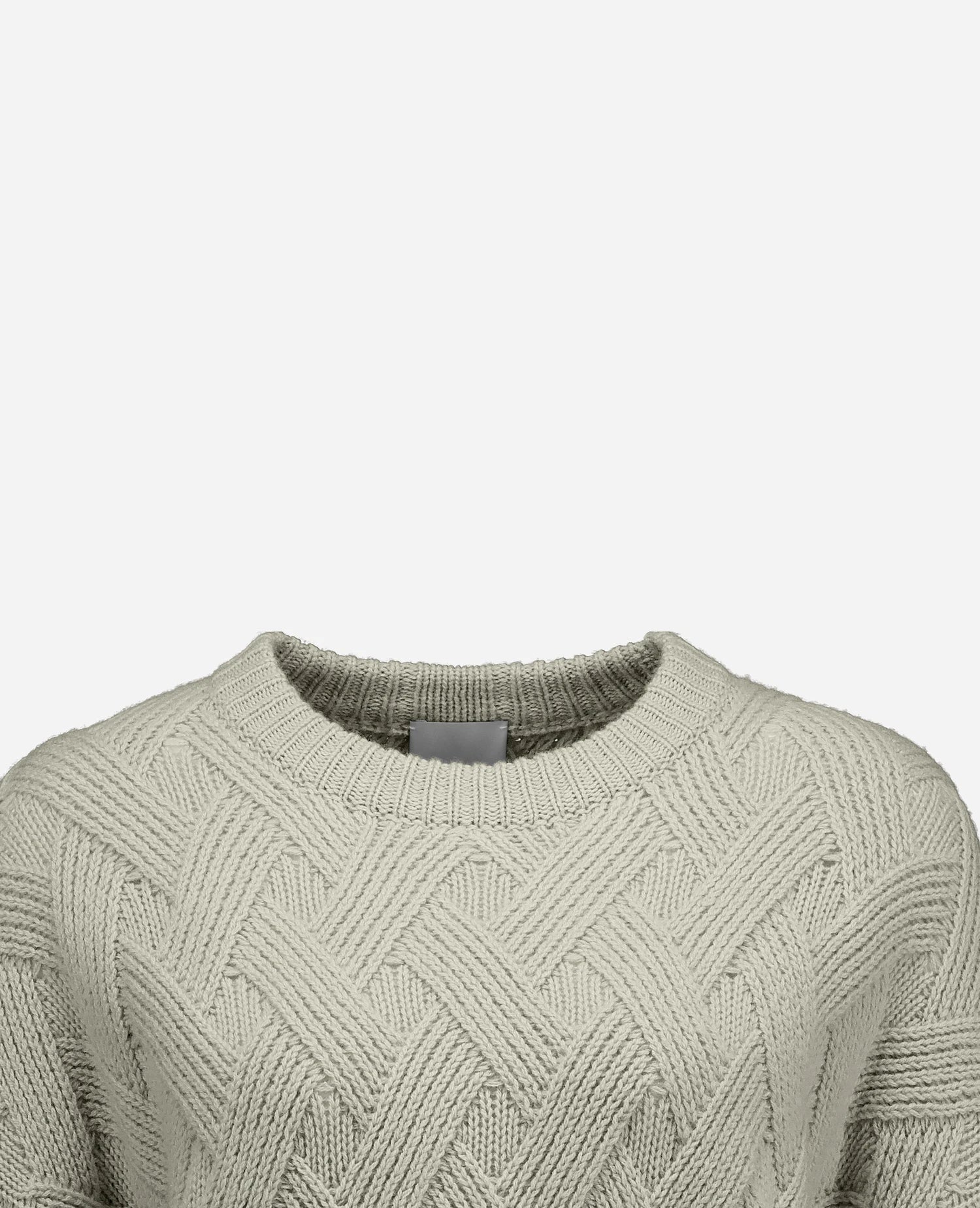 255-17691-82_40 - Allude - 30% Cashmere 70% Wolle Active Damen Fall/Winter 2025/2026 Grau Grobstrick Lockerer Schnitt NEW Pullover Rauten-Strickmuster Rundhals SAPG::255-17691