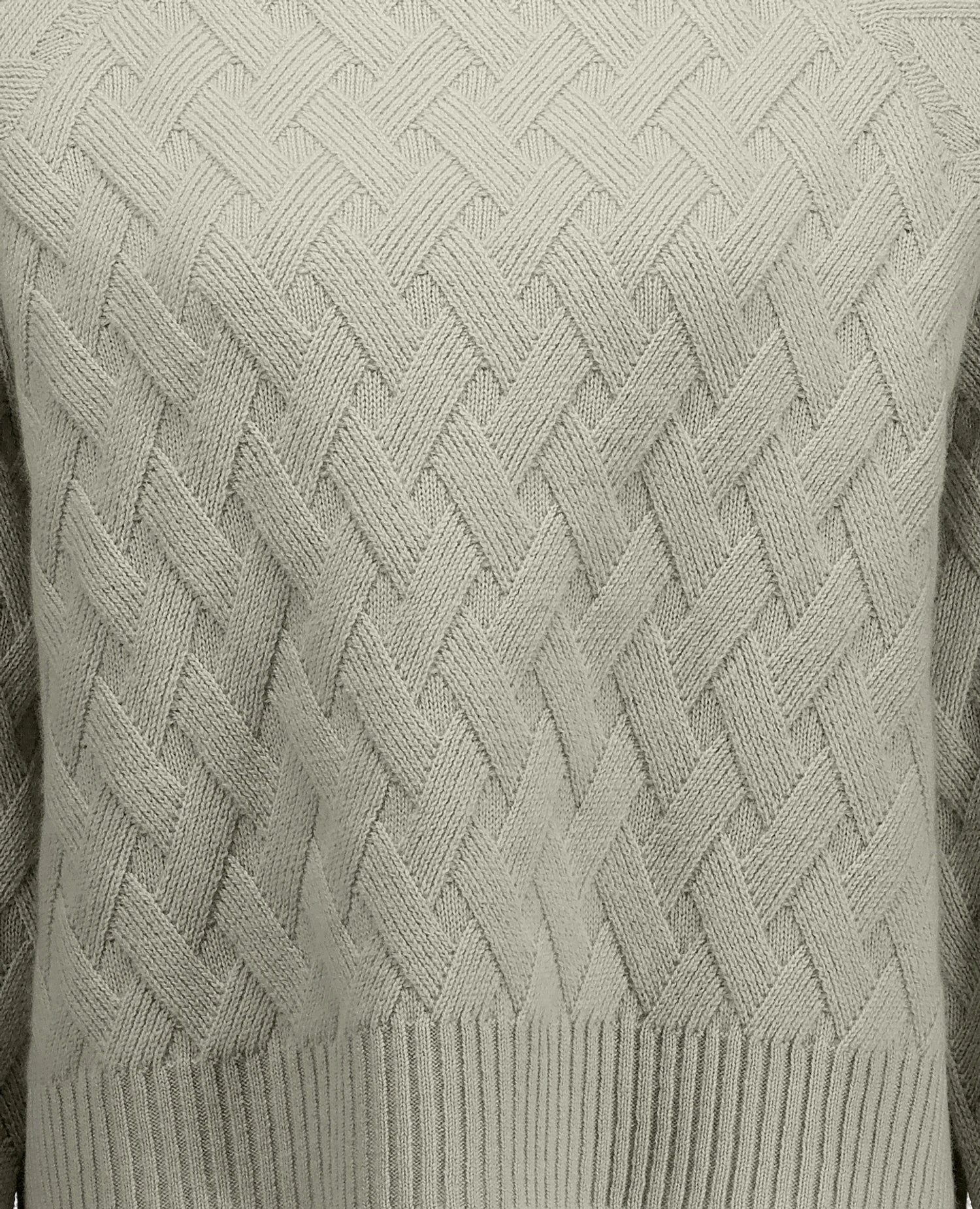 255-17692-82_41 - Allude - 30% Cashmere 70% Wolle Active Damen Fall/Winter 2025/2026 Grau Lockerer Schnitt mittelschwerer Strick NEW Pullover Rauten-Strickmuster SAPG::255-17692 Stehkragen