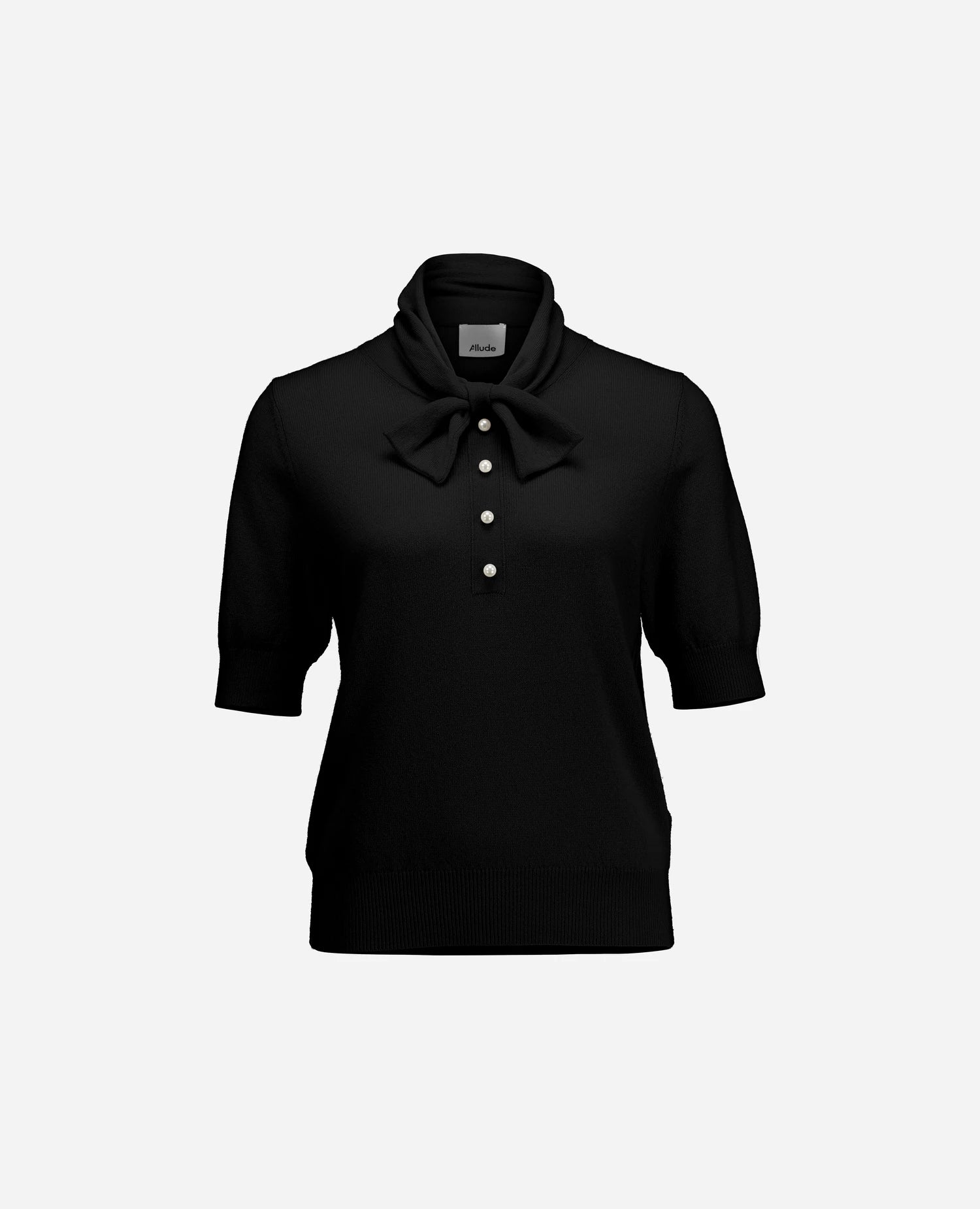 255-17741-90_3 - Allude - 0 30% Cashmere 70% Wolle Active Damen Fall/Winter 2025/2026 Feinstrick Flachstrick Gerade Passform NEW Pullover SAPG::255-17741 Schwarz