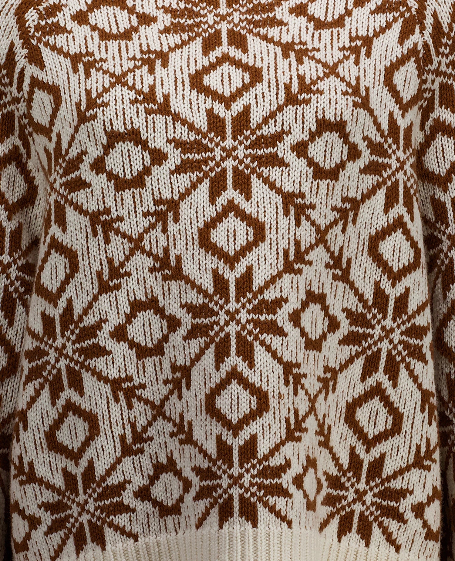 255-17771-4144_41 - Allude - 30% Cashmere 70% Wolle Active Creme Damen Fall/Winter 2025/2026 Grobstrick Lockerer Schnitt NEW Norweger Strickmuster Pullover SAPG::255-17771 Stehkragen