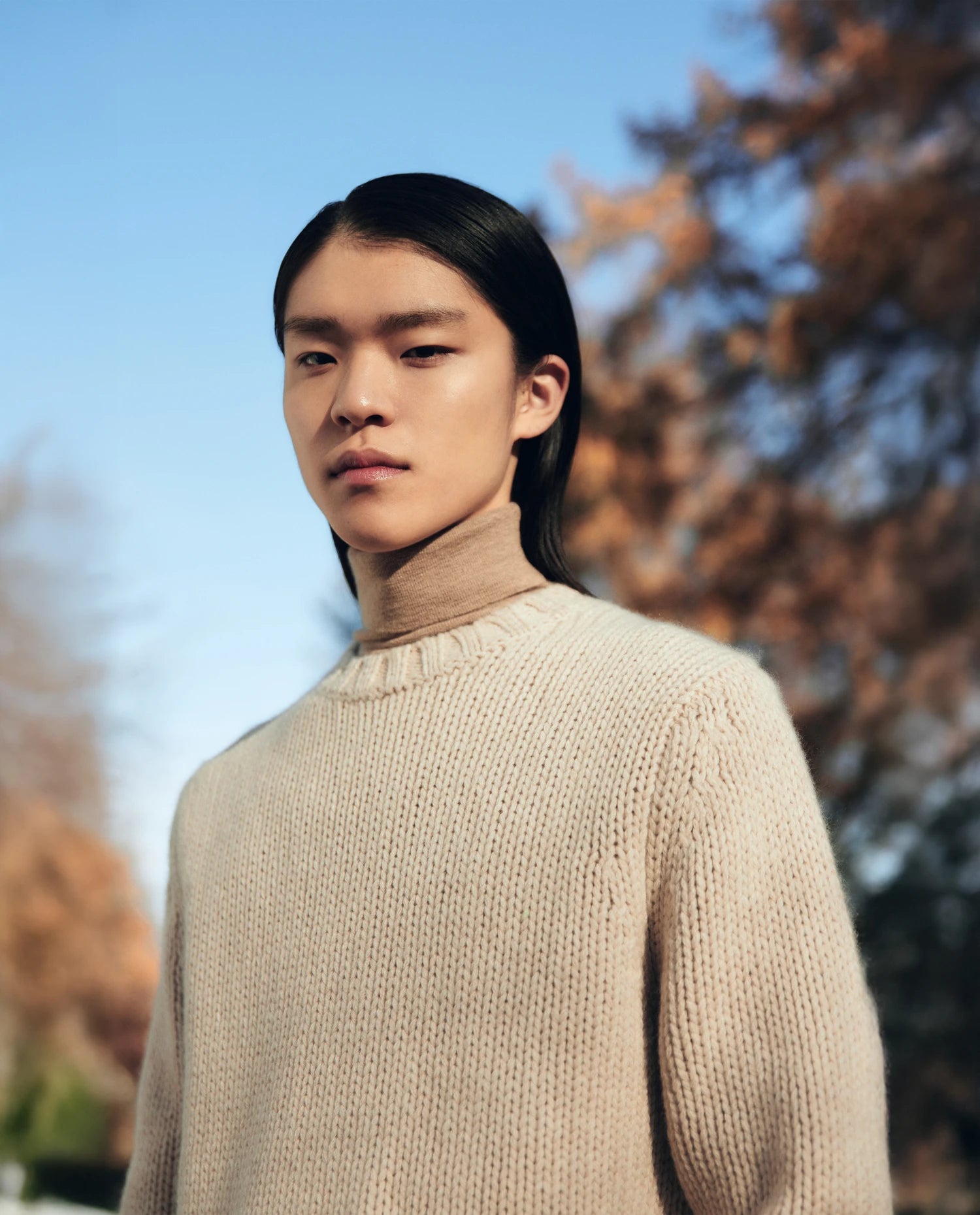 255-30060-48_11 - Allude - 100% Cashmere Active Beige Fall/Winter 2025/2026 Flachstrick Gerade Passform Grobstrick Herren NEW Pullover Rundhals SAPG::255-30060