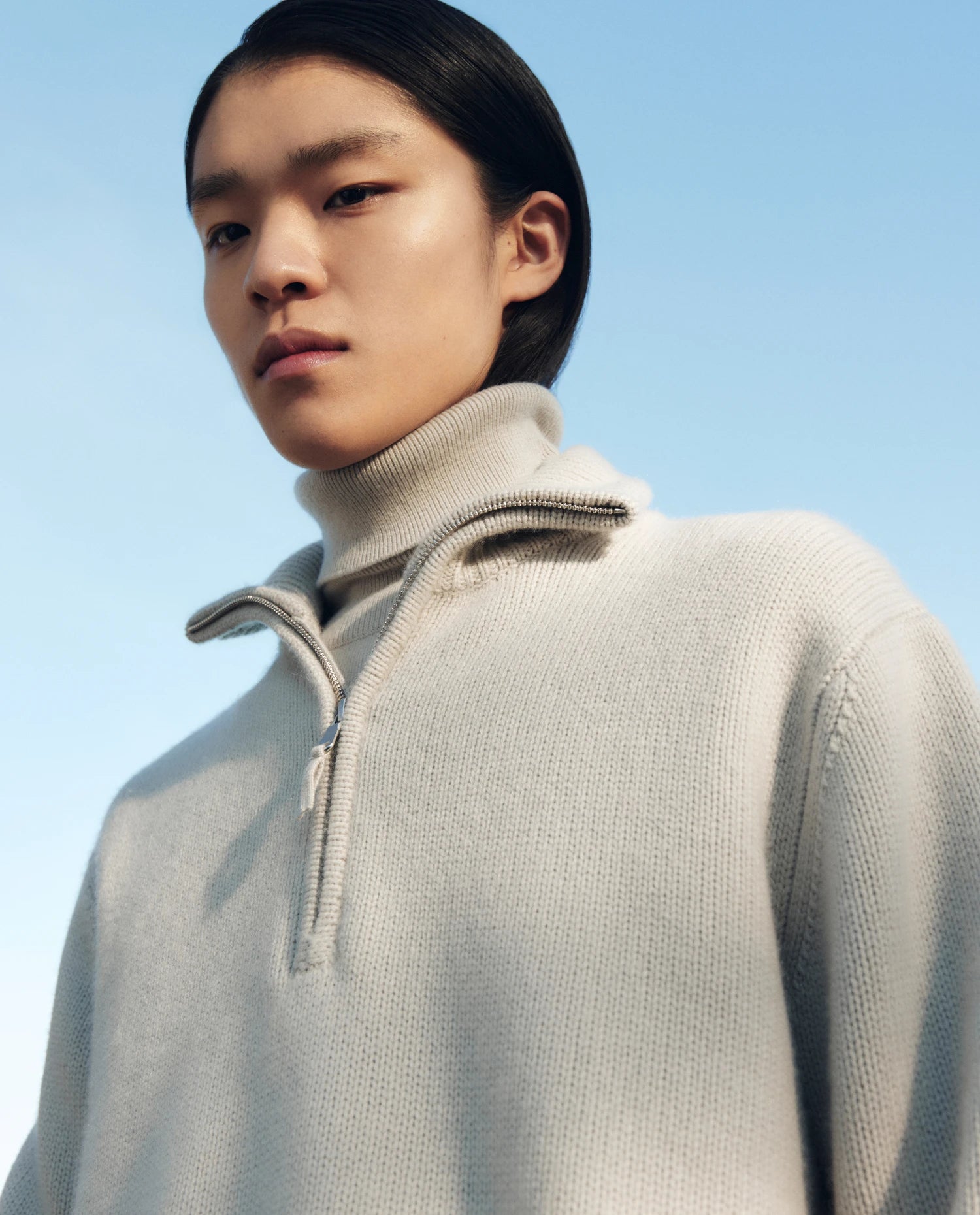 255-30060-48_12 - Allude - 100% Cashmere Active Beige Fall/Winter 2025/2026 Flachstrick Gerade Passform Grobstrick Herren NEW Pullover Rundhals SAPG::255-30060