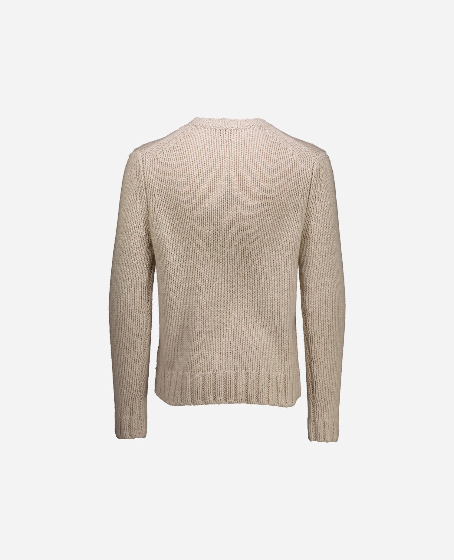 255-30060-48_4 - Allude - 100% Cashmere Active Beige Fall/Winter 2025/2026 Flachstrick Gerade Passform Grobstrick Herren NEW Pullover Rundhals SAPG::255-30060