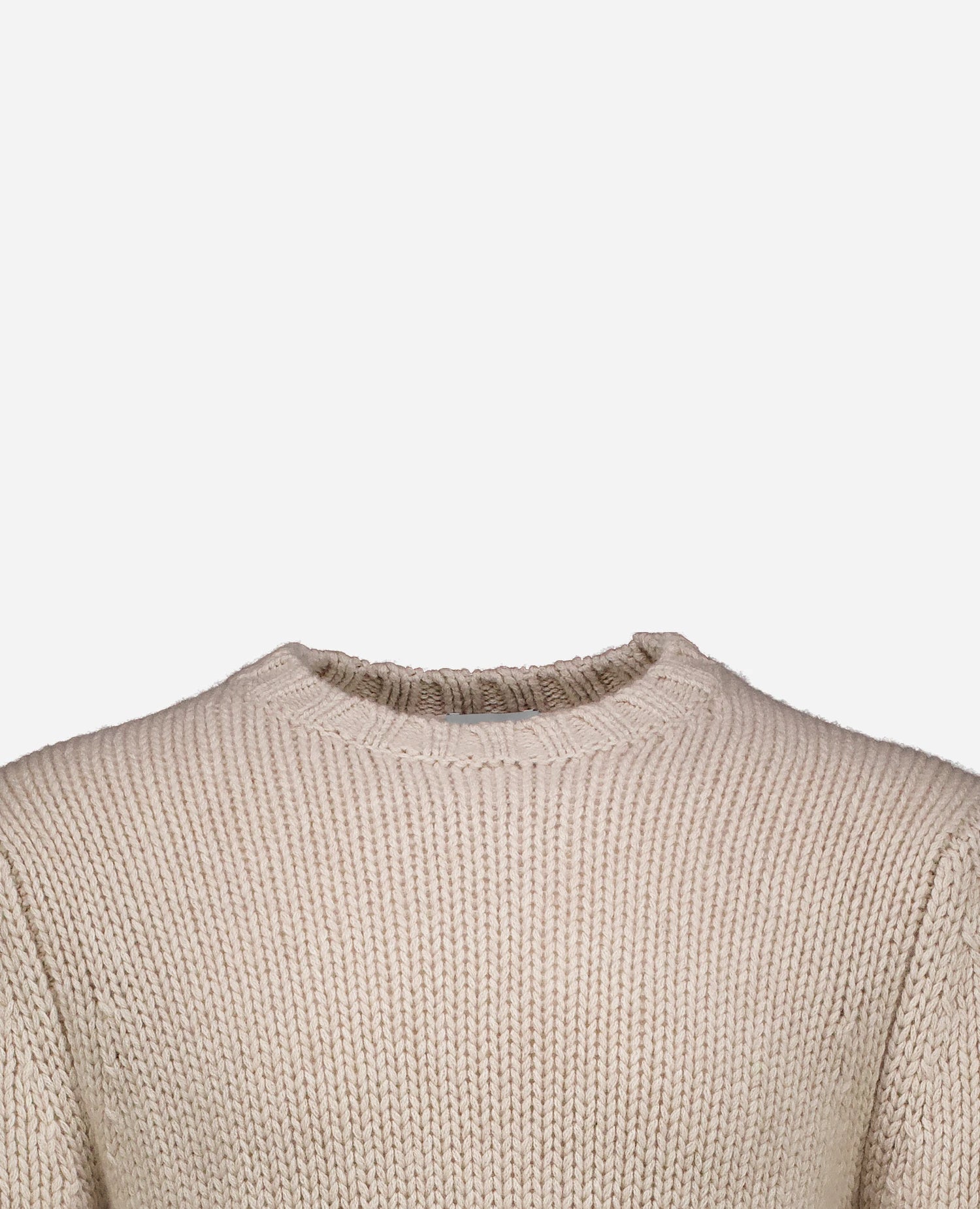 255-30060-48_40 - Allude - 100% Cashmere Active Beige Fall/Winter 2025/2026 Flachstrick Gerade Passform Grobstrick Herren NEW Pullover Rundhals SAPG::255-30060