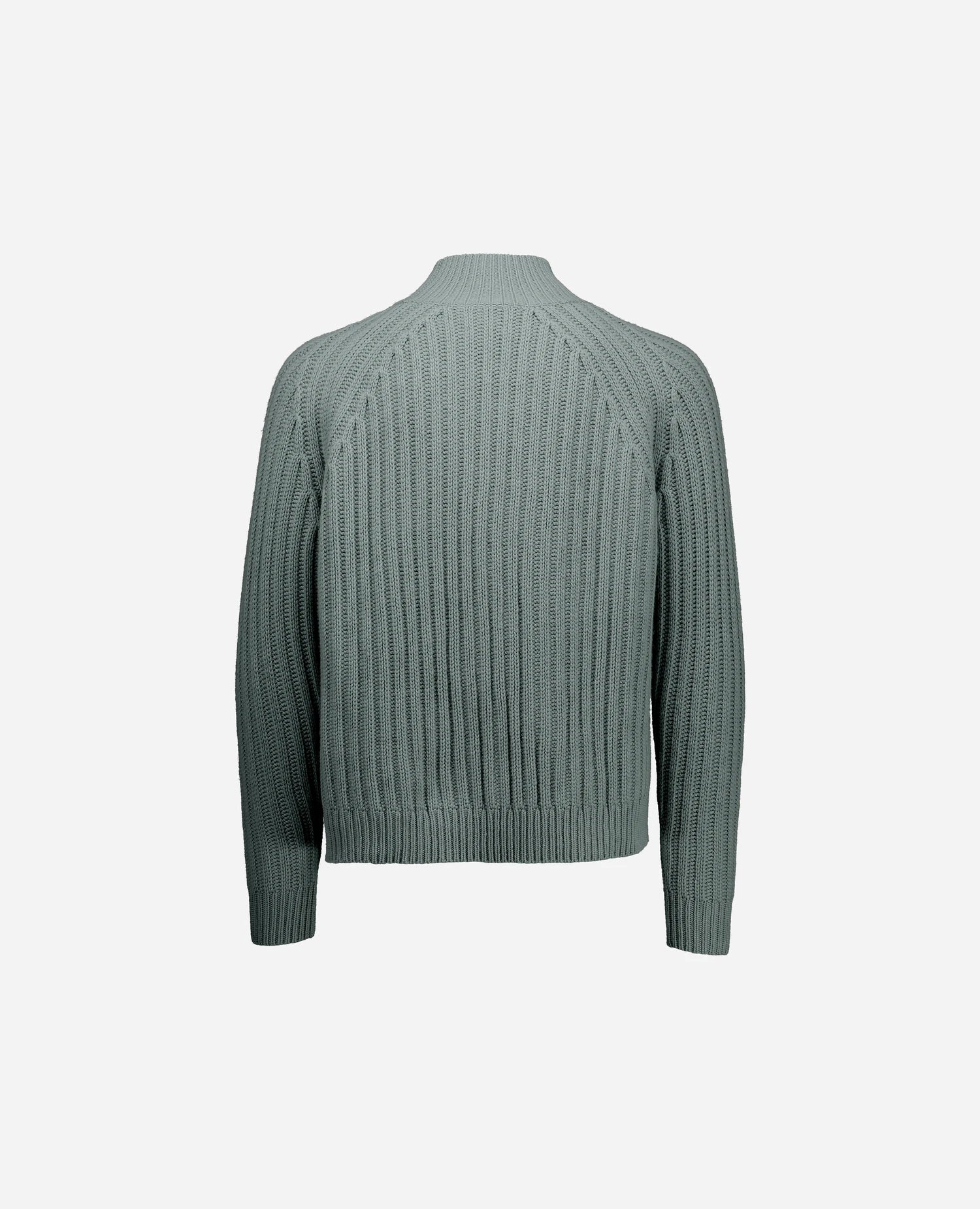 255-37031-31_4 - Allude - 30% Cashmere 70% Wolle Active Fall/Winter 2025/2026 Gerade Passform Grobstrick Grün Herren NEW Pullover Rippenmuster SAPG::255-37031 Stehkragen