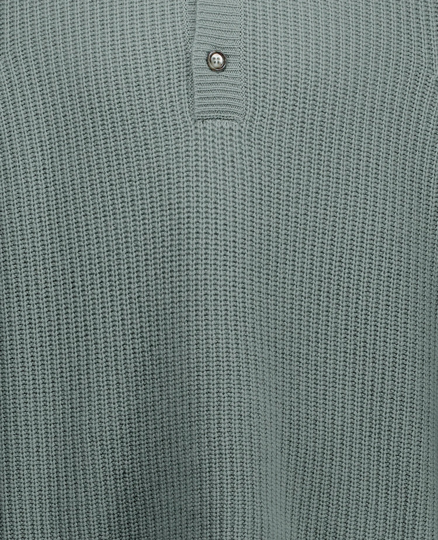 255-37041-31_41 - Allude - 30% Cashmere 70% Wolle Active Fall/Winter 2025/2026 Grobstrick Grün Halber Patentstrick Herren Lockerer Schnitt NEW Polo Pullover SAPG::255-37041