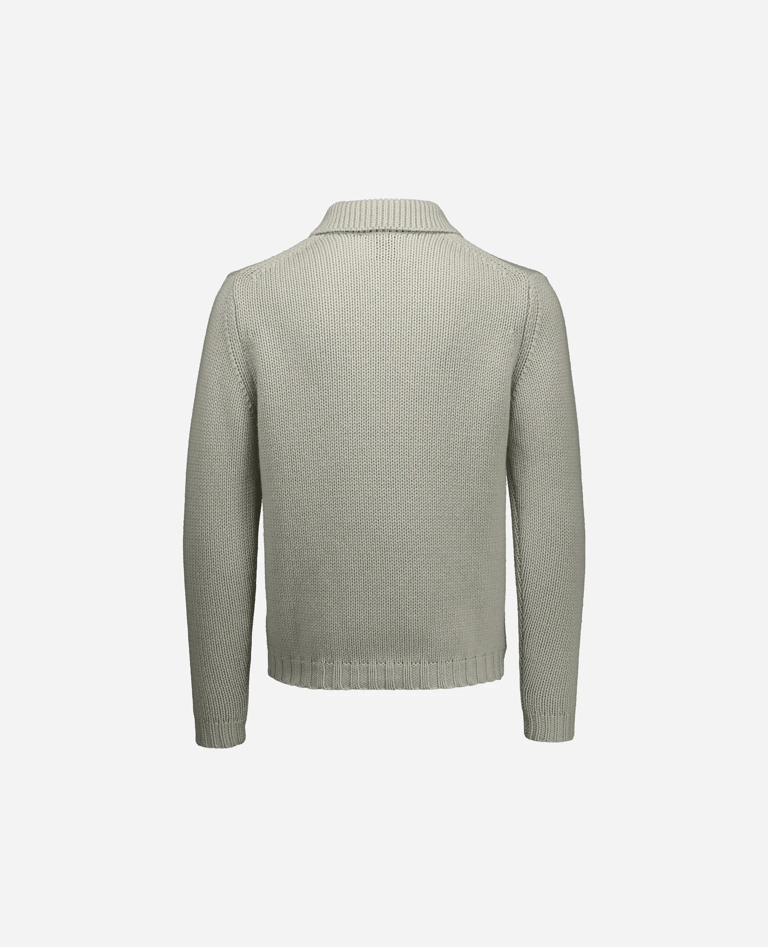 255-37601-82_4 - Allude - 30% Cashmere 70% Wolle Active Fall/Winter 2025/2026 Flachstrick Gerade Passform Grau Grobstrick Herren NEW normaler Kragen Pullover SAPG::255-37601