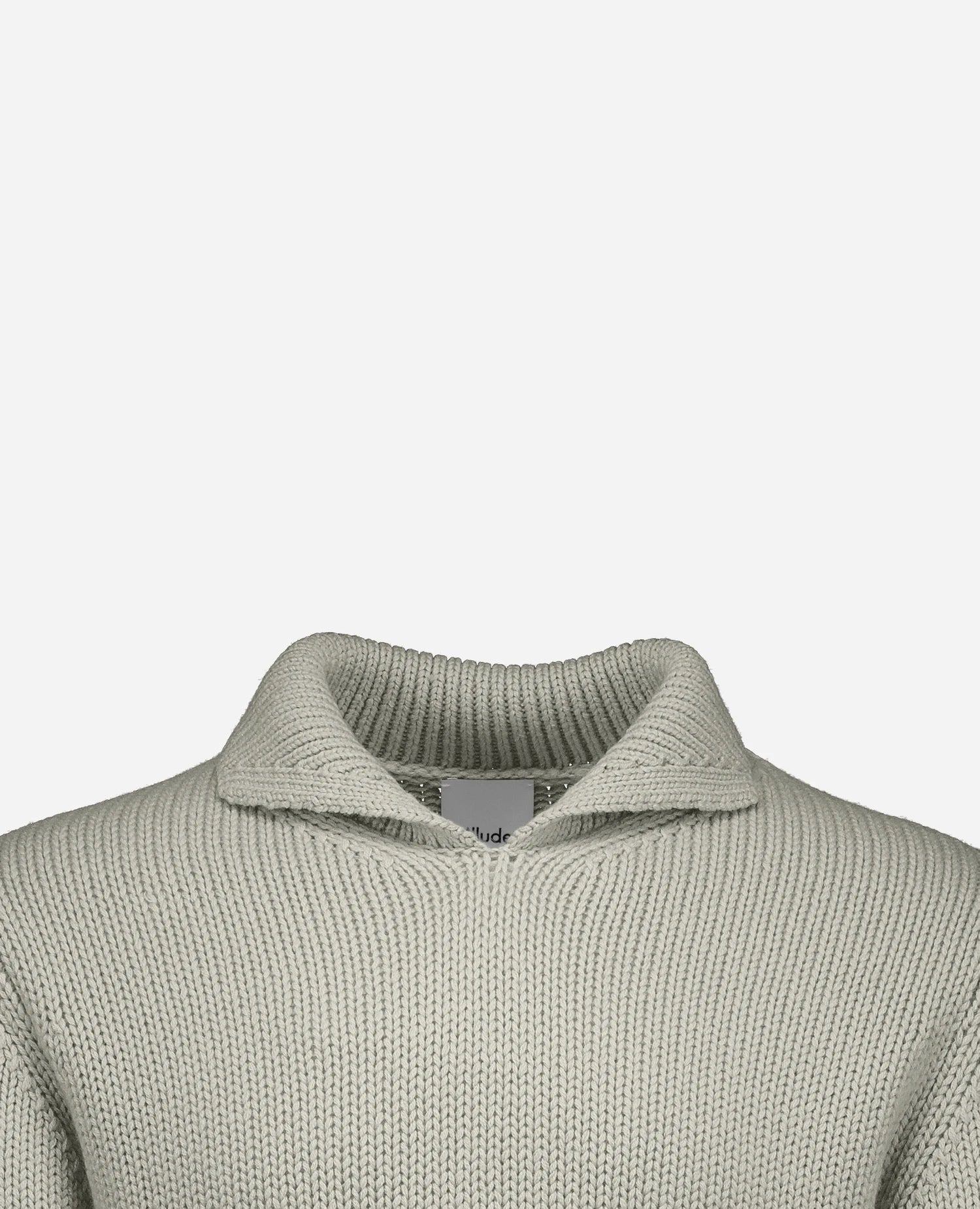 255-37601-82_40 - Allude - 30% Cashmere 70% Wolle Active Fall/Winter 2025/2026 Flachstrick Gerade Passform Grau Grobstrick Herren NEW normaler Kragen Pullover SAPG::255-37601