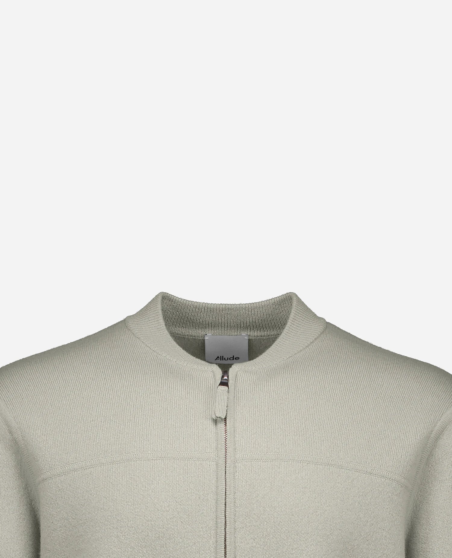 255-37611-82_40 - Allude - 0 30% Cashmere 70% Wolle Active Fall/Winter 2025/2026 Grau Herren Jacket lockerer Schnitt mittelschwerer Strick NEW SAPG::255-37611 Uni Jacquardmuster