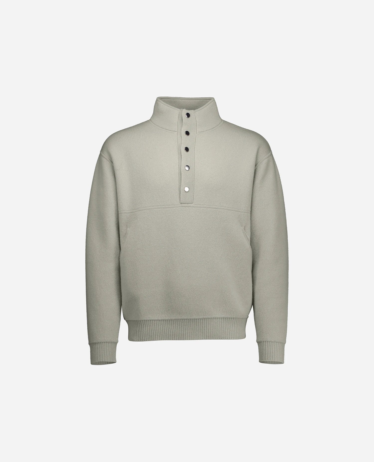 255-37612-82_3 - Allude - 30% Cashmere 70% Wolle Active Fall/Winter 2025/2026 Grau Herren lockerer Schnitt mittelschwerer Strick NEW Pullover SAPG::255-37612 Stehkragen Uni Jacquardmuster