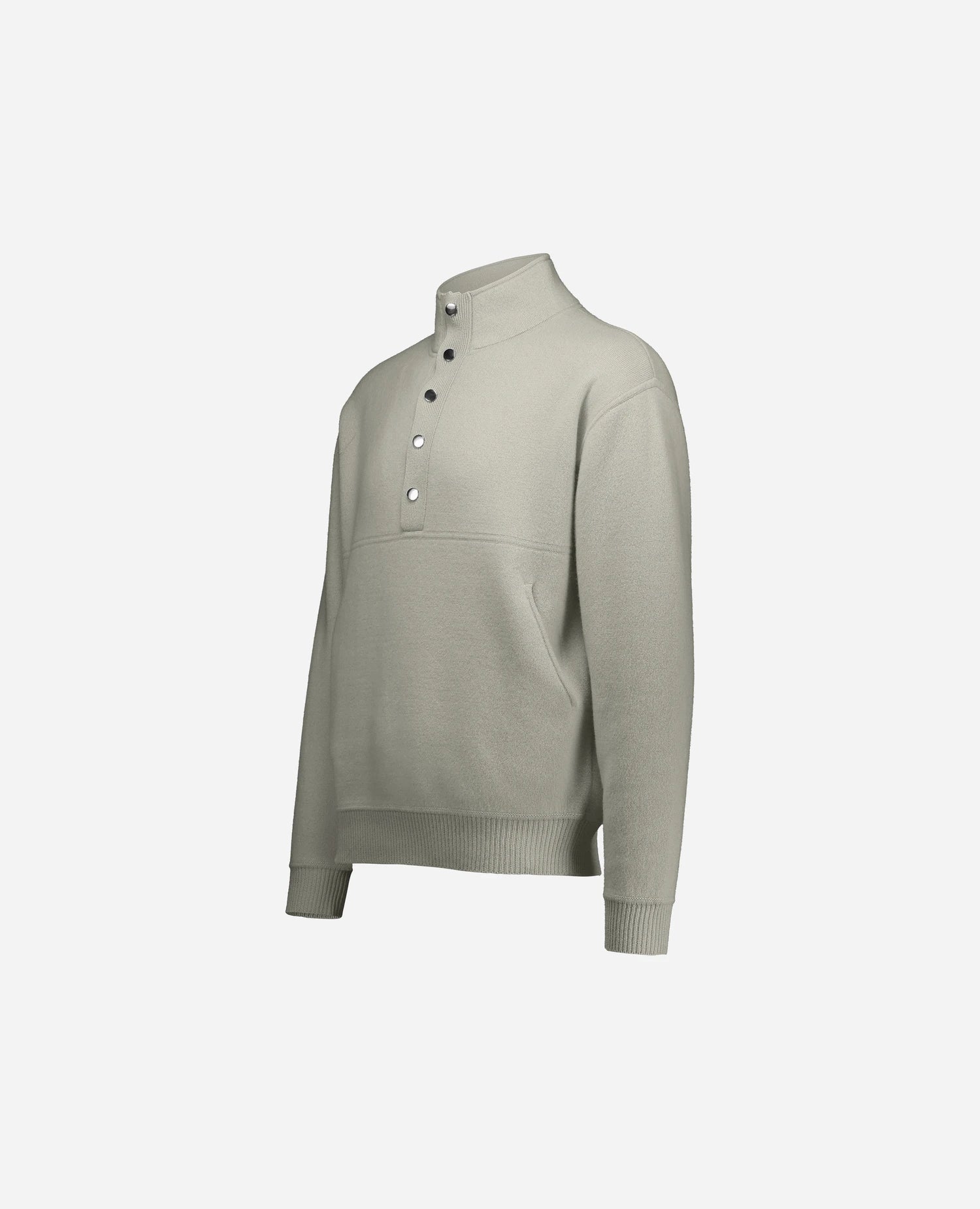 255-37612-82_40 - Allude - 30% Cashmere 70% Wolle Active Fall/Winter 2025/2026 Grau Herren lockerer Schnitt mittelschwerer Strick NEW Pullover SAPG::255-37612 Stehkragen Uni Jacquardmuster