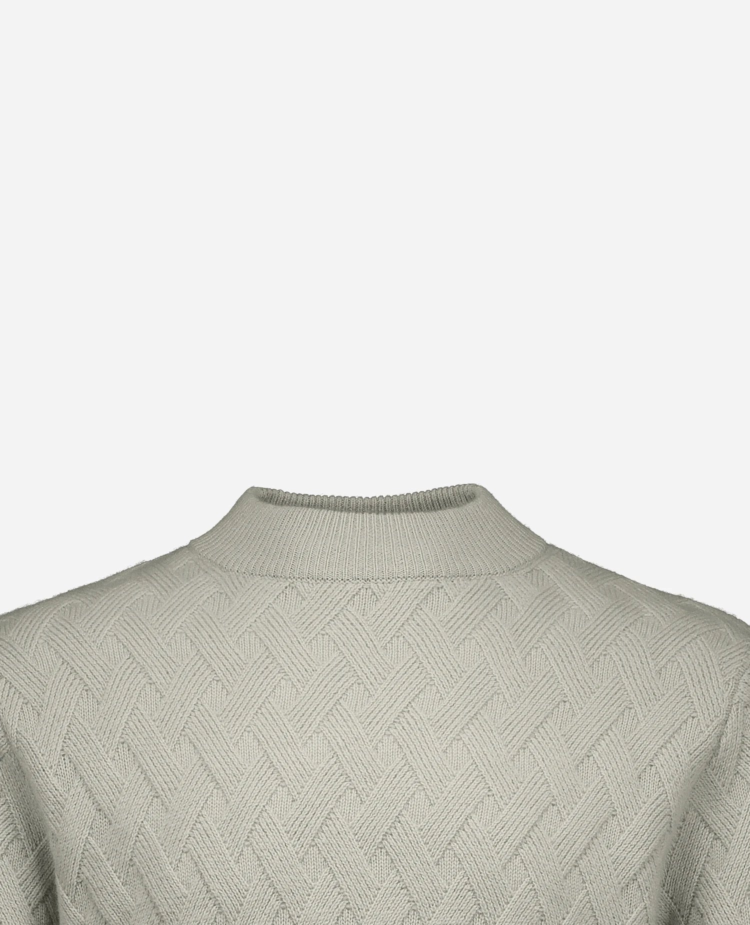 255-37630-82_40 - Allude - 30% Cashmere 70% Wolle Active Fall/Winter 2025/2026 Gerade Passform Grau Herren mittelschwerer Strick NEW Pullover Rauten-Strickmuster SAPG::255-37630 Stehkragen