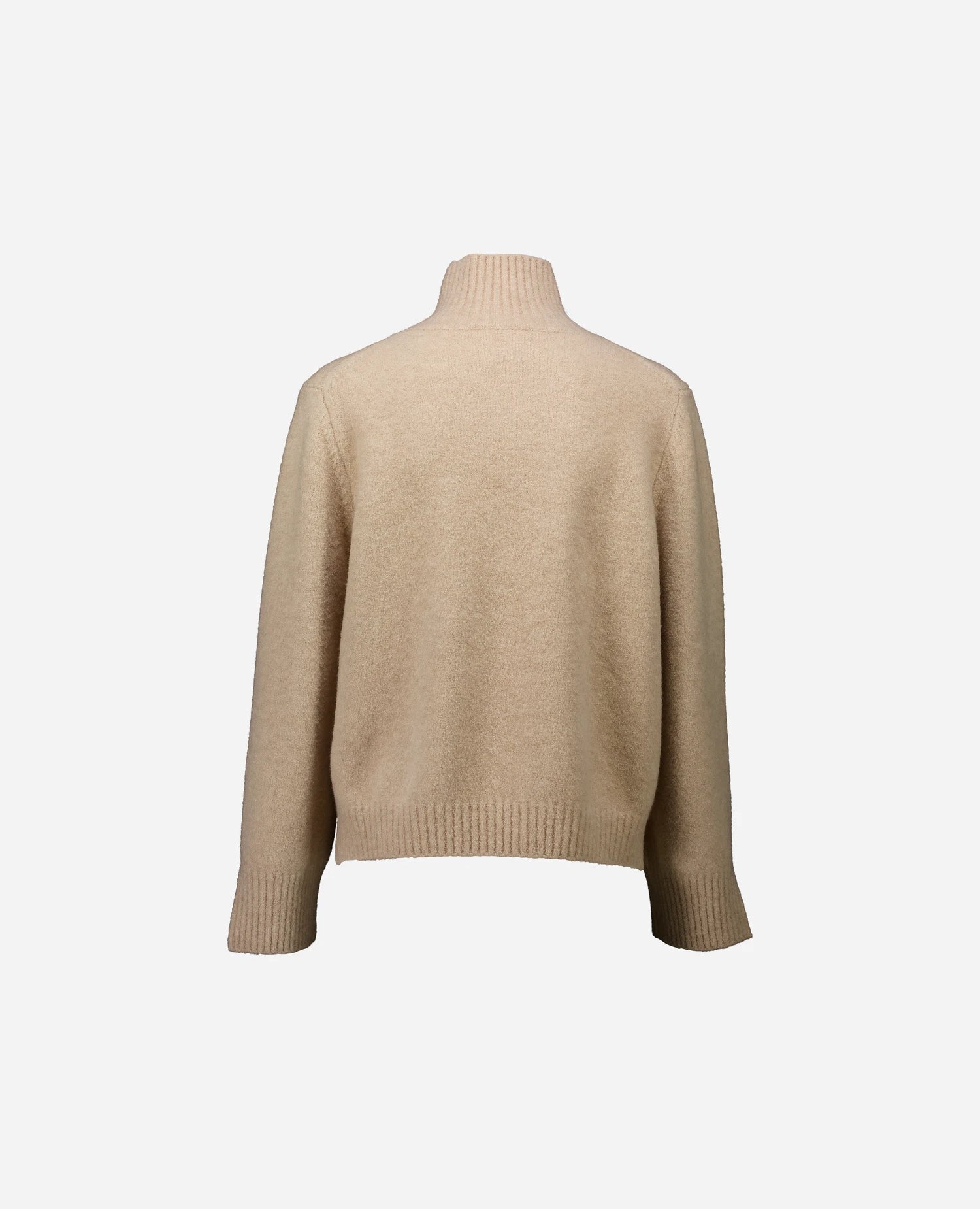 255-63005-48_4 - Allude - 2% Elastan 22% Cashmere 24% Polyamid 52% Merino Wolle Active Beige Damen Fall/Winter 2025/2026 Flachstrick Grobstrick Lockerer Schnitt NEW Pullover SAPG::255-63005 Stehkragen
