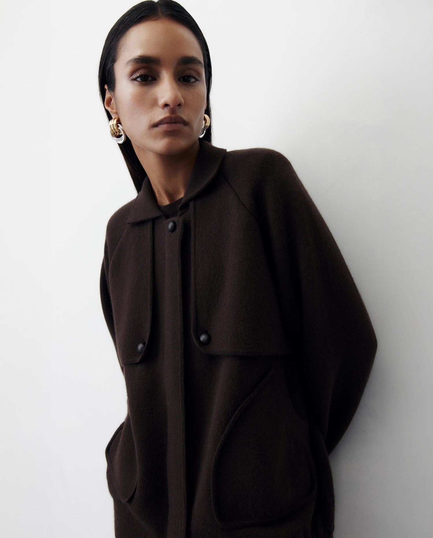 256-20601-49_2 - Allude - 30% Cashmere 70% Wolle Active Braun Damen Holiday 2026 Jacket NEW SAPG::256-20601 Wolle