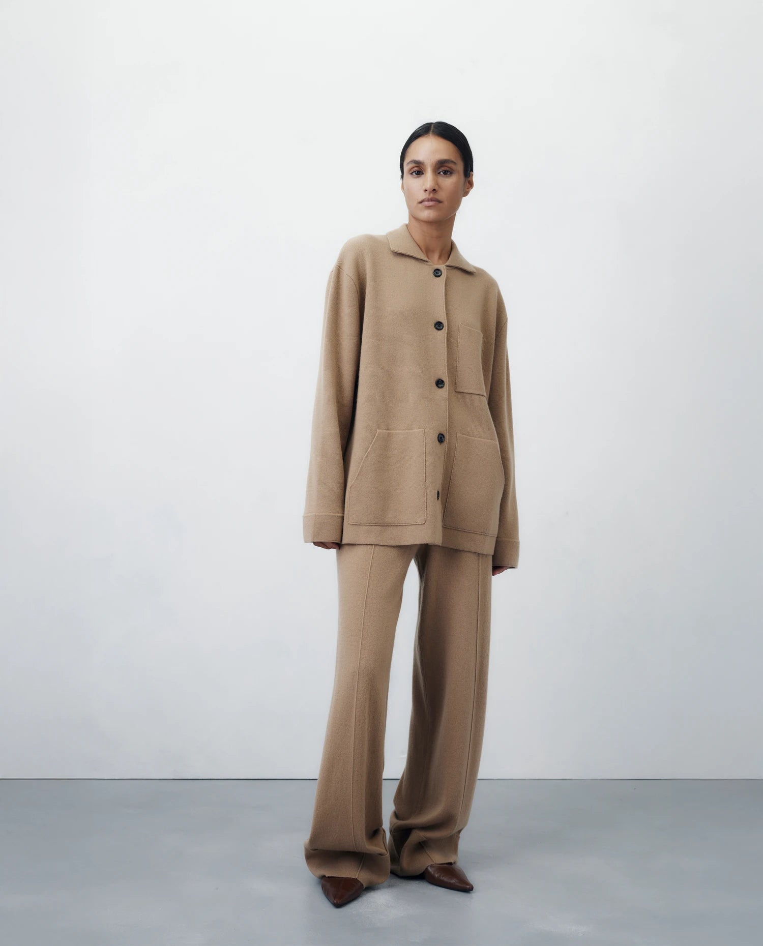 256-20673-43_12 - Allude - 30% Cashmere 70% Wolle Beige Damen Holiday 2026 Hose SAPG::256-20673 Wolle