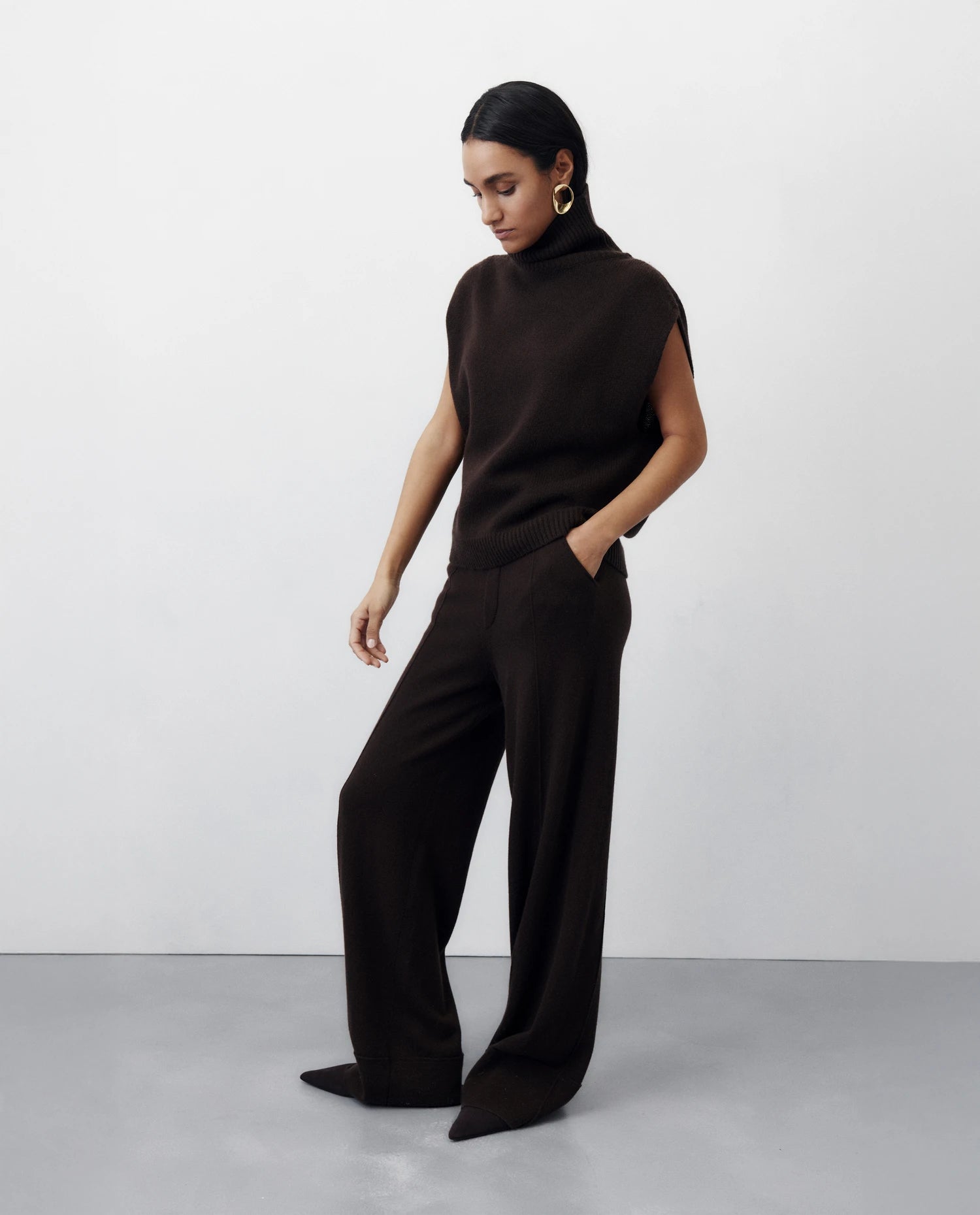 256-20673-49_1 - Allude - 30% Cashmere 70% Wolle Active Braun Damen Holiday 2026 Hose NEW SAPG::256-20673 Wolle
