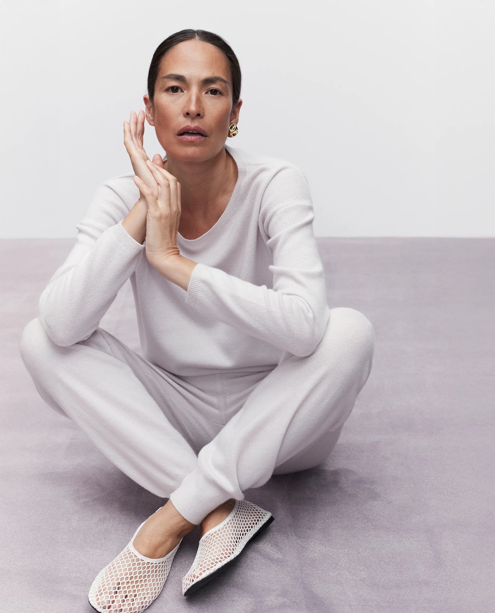 262-11110-80_0669 - Allude - 100% Cashmere Cashmere Damen Grau Langarm Pullover SAPG::262-11110 Spring/Summer 2026 U-Boot