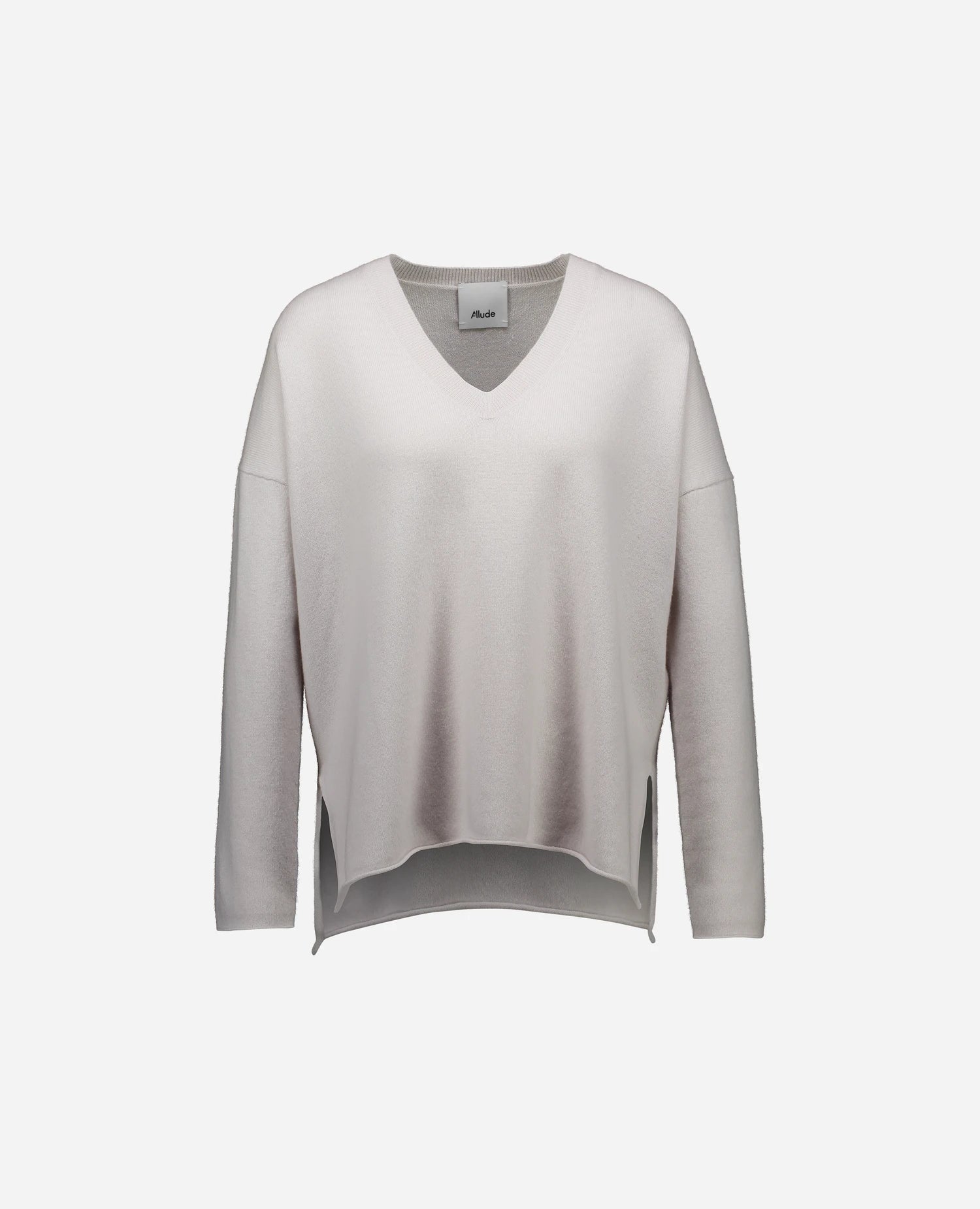 262-11114-80_1 - Allude - 100% Cashmere Cashmere Damen Grau Langarm Pullover SAPG::262-11114 Spring/Summer 2026 V-Ausschnitt
