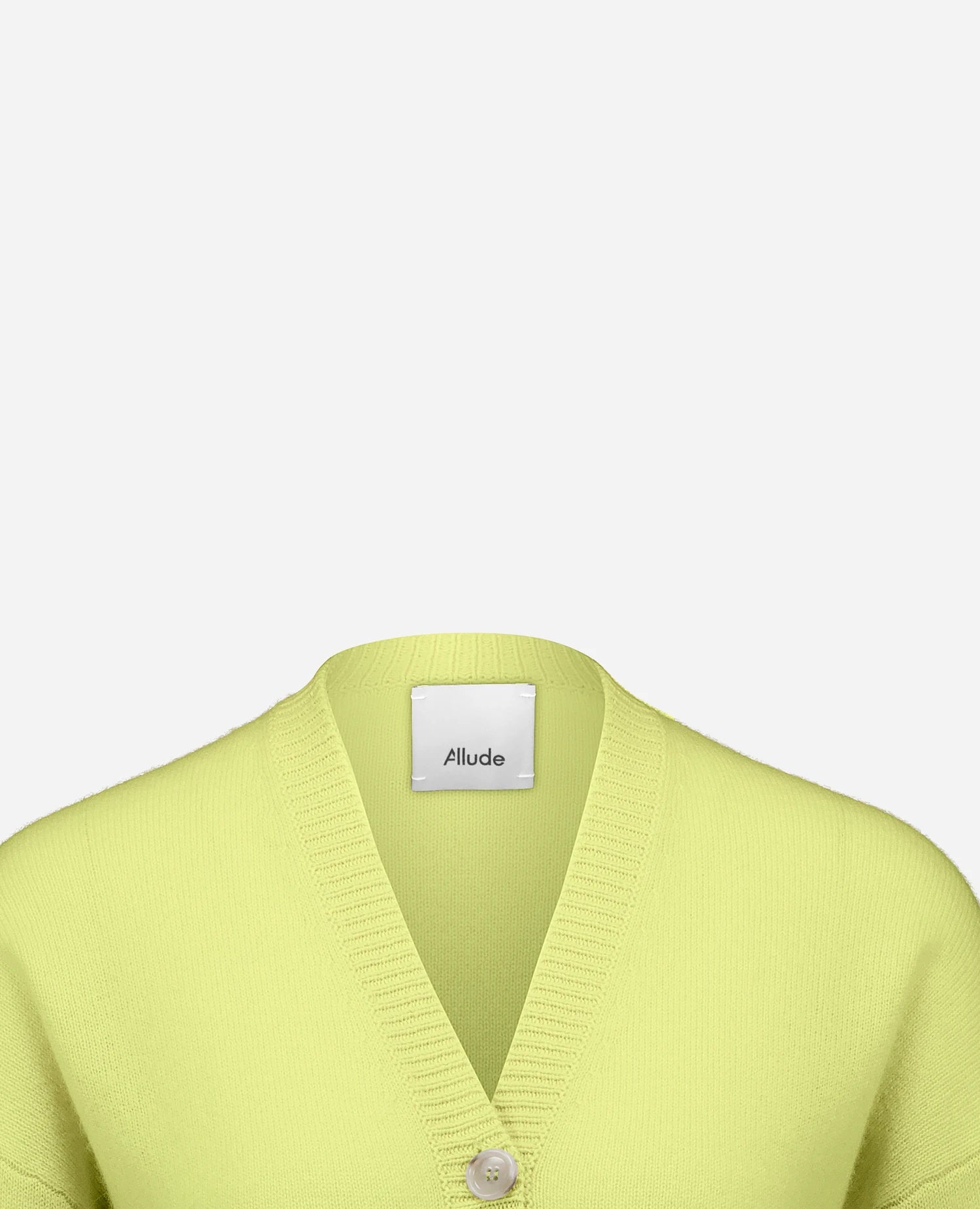 262-11170-20_3 - Allude - 100% Cashmere Active Cashmere Damen Gelb Langarm NEW SAPG::262-11170 Spring/Summer 2026 Strickjacke V-Ausschnitt