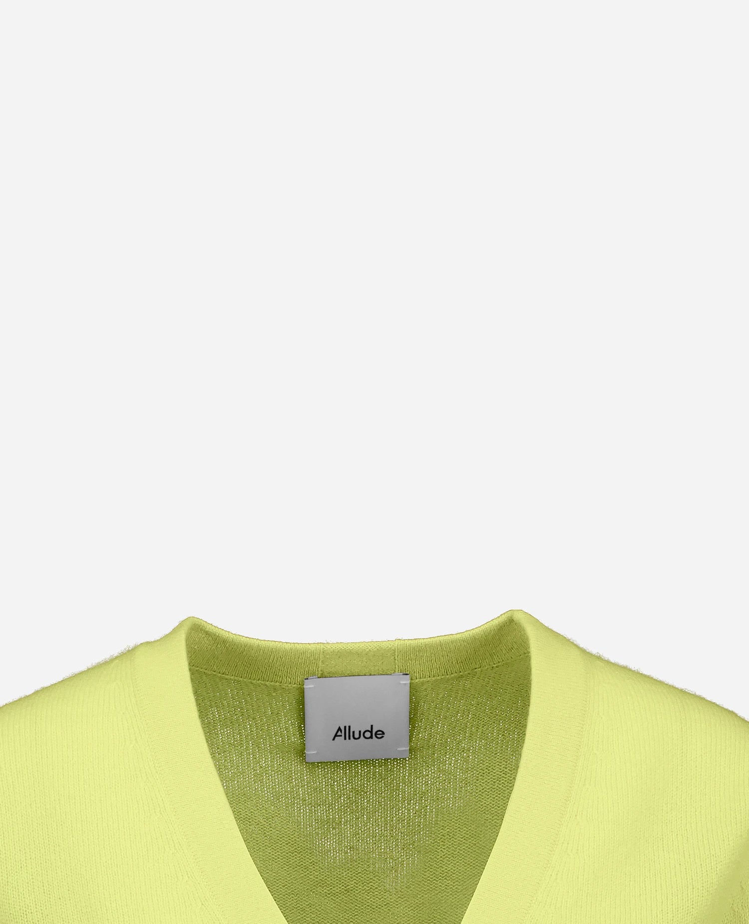 262-11172-20_3 - Allude - 100% Cashmere Active Cashmere Damen Gelb Halbarm NEW SAPG::262-11172 Spring/Summer 2026 Strickjacke V-Ausschnitt