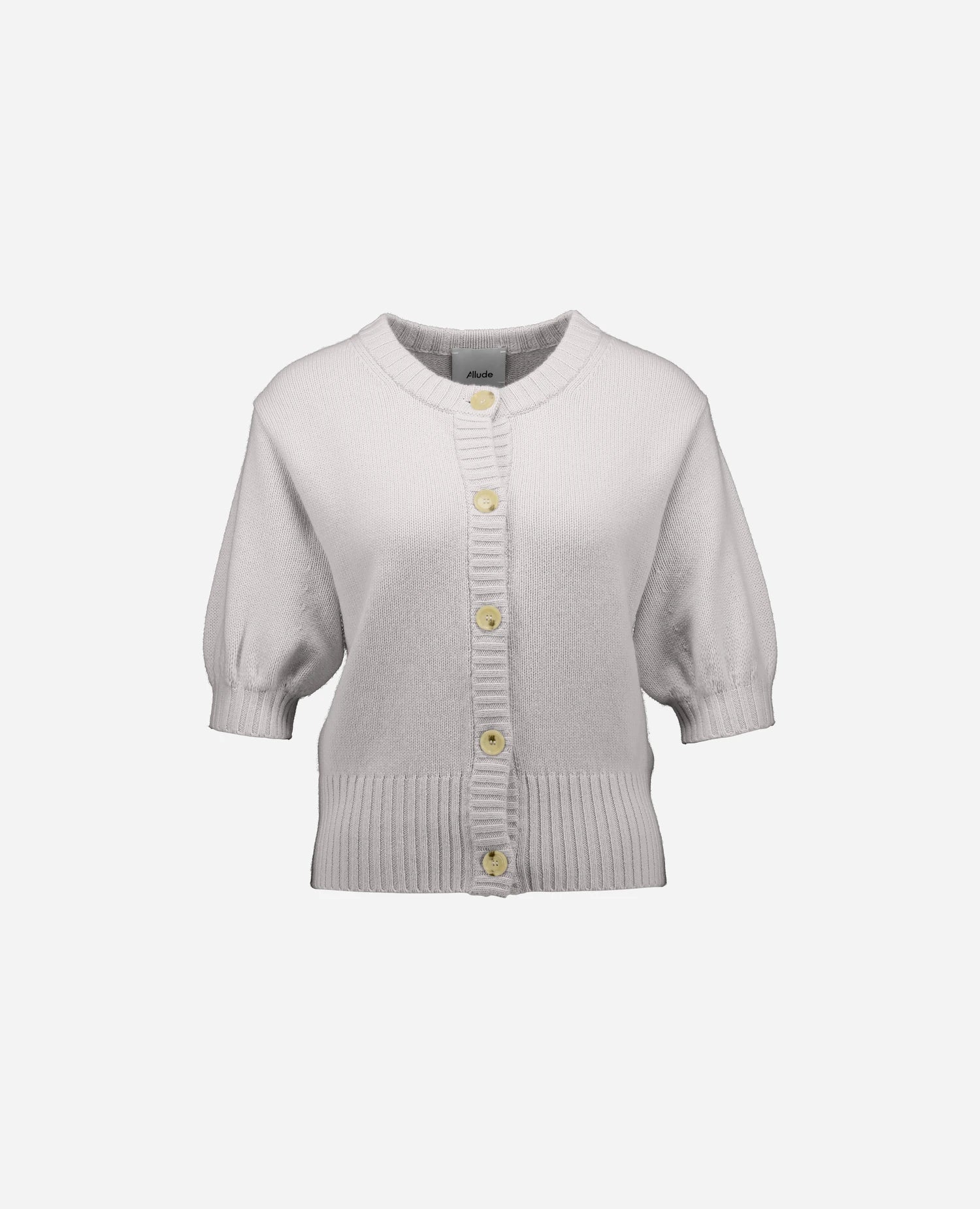 262-11181-80_1 - Allude - 100% Cashmere Active Cashmere Damen Grau Halbarm NEW Rundhals SAPG::262-11181 Spring/Summer 2026 Strickjacke