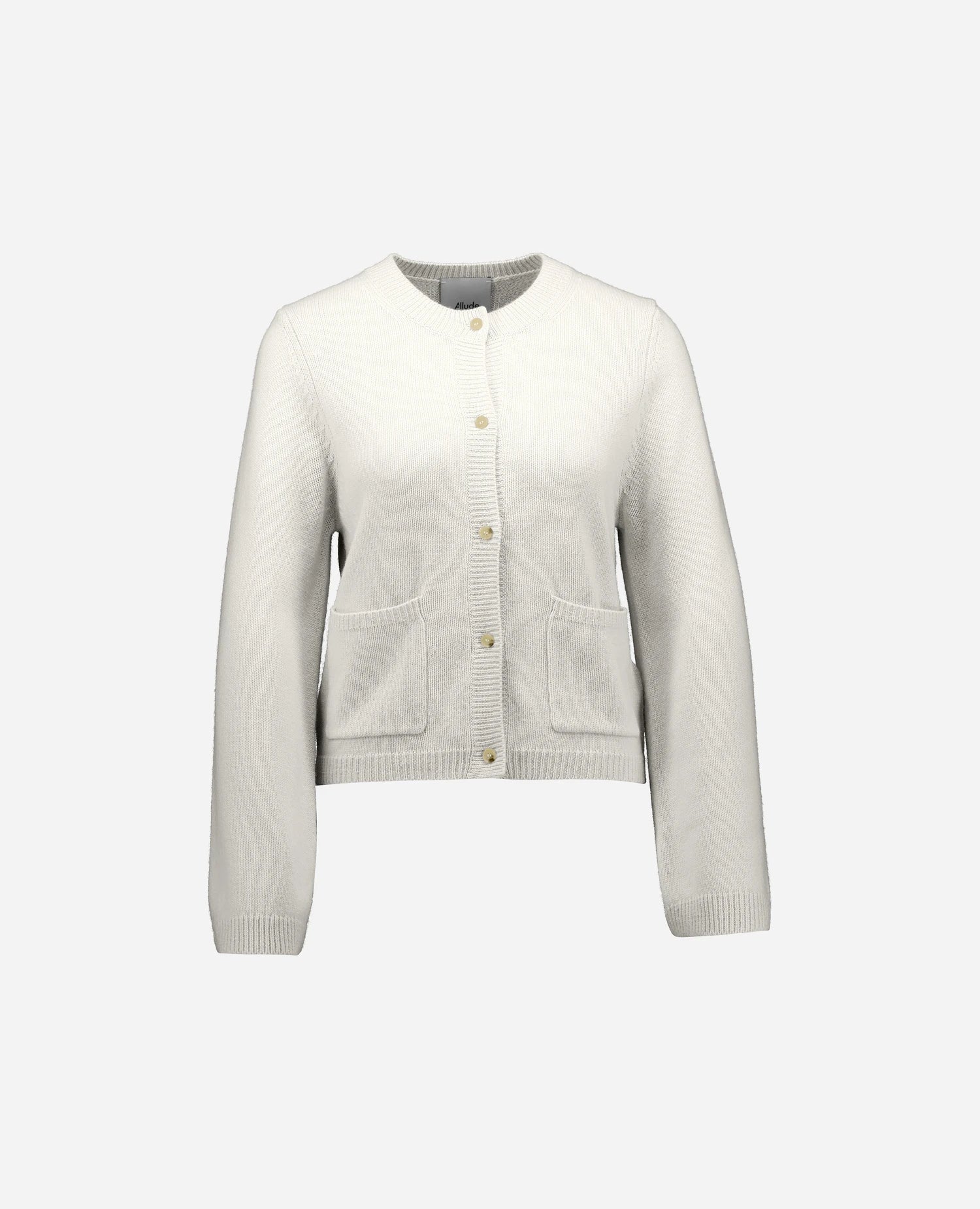 262-11210-40_1 - Allude - 100% Cashmere Active Cashmere Damen Langarm NEW Rundhals SAPG::262-11210 Spring/Summer 2026 Strickjacke Weiß