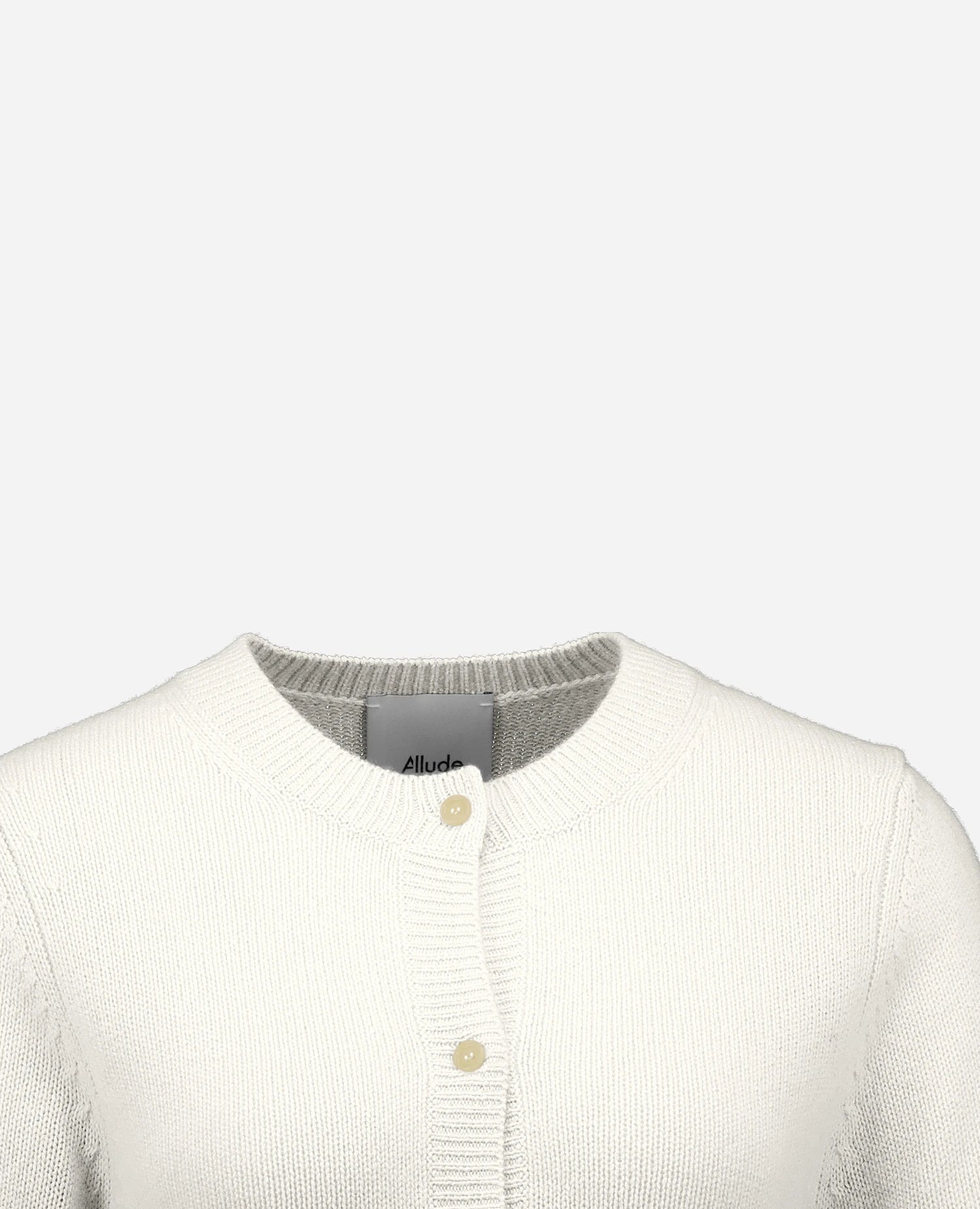 262-11210-40_3 - Allude - 100% Cashmere Active Cashmere Damen Langarm NEW Rundhals SAPG::262-11210 Spring/Summer 2026 Strickjacke Weiß